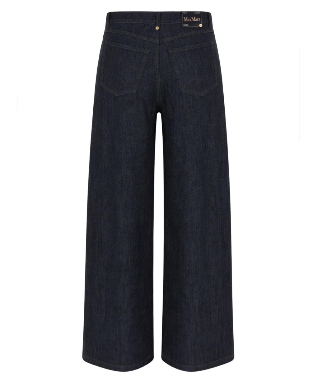 'S MAX MARA Синие хлопковые прямые джинсы, фото 2