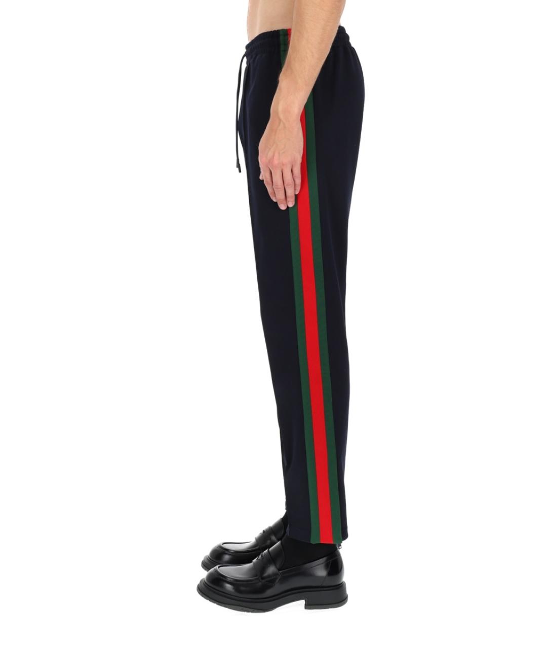 GUCCI Черные полиэстеровые повседневные брюки, фото 5