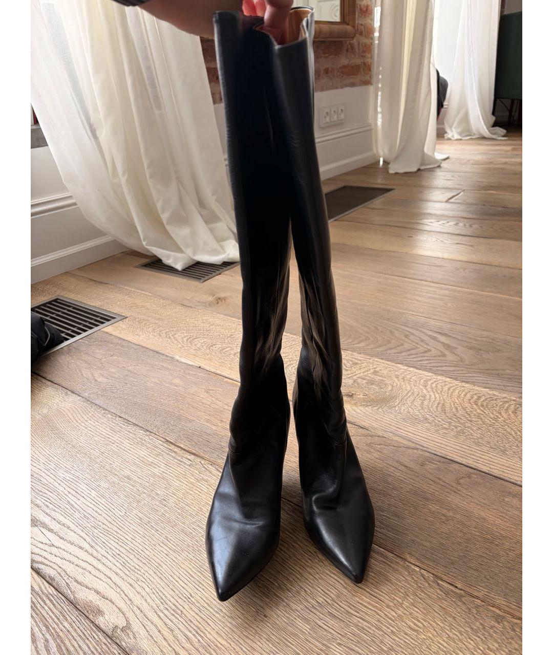 ISABEL MARANT Черные кожаные сапоги, фото 2