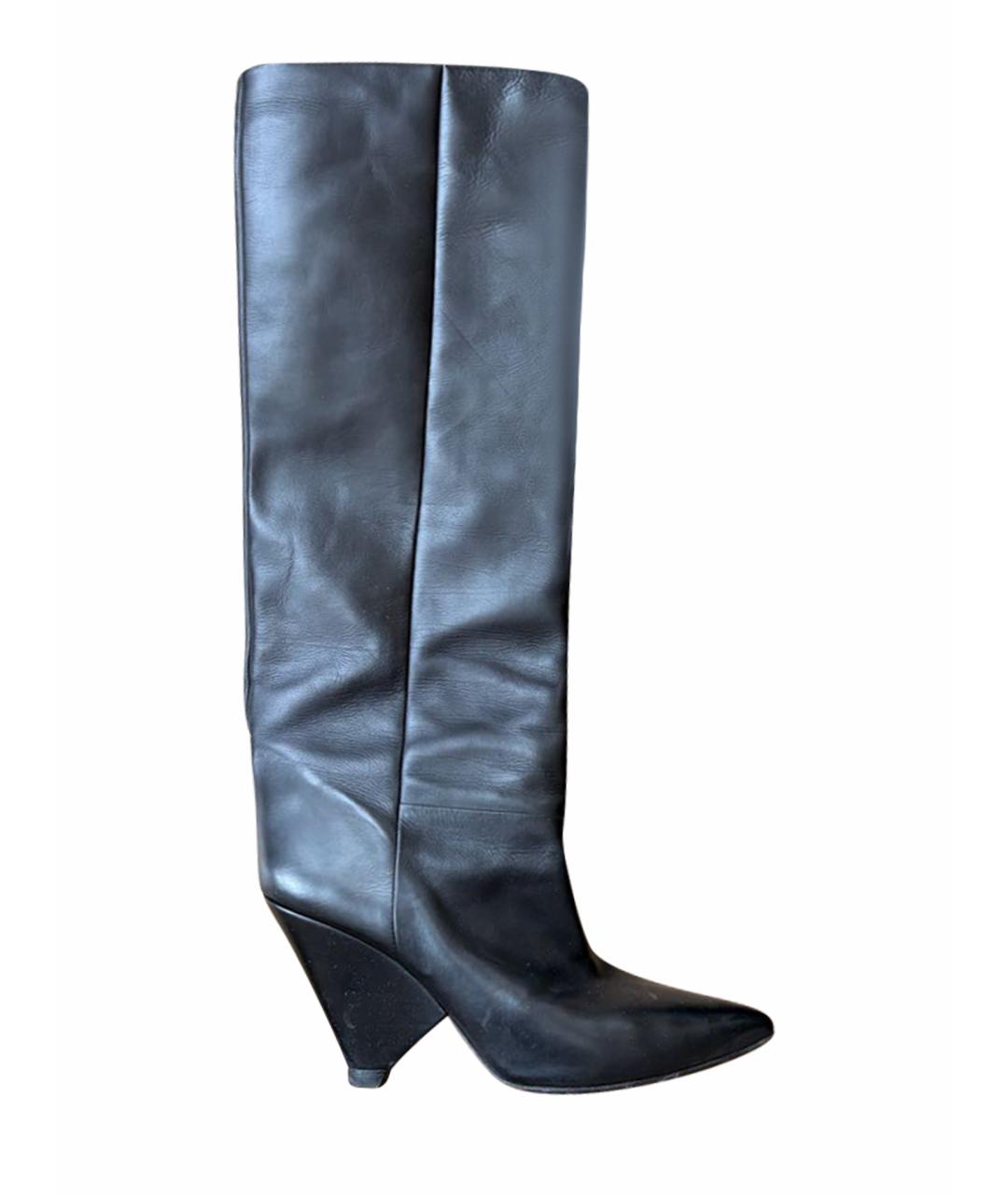 ISABEL MARANT Черные кожаные сапоги, фото 8