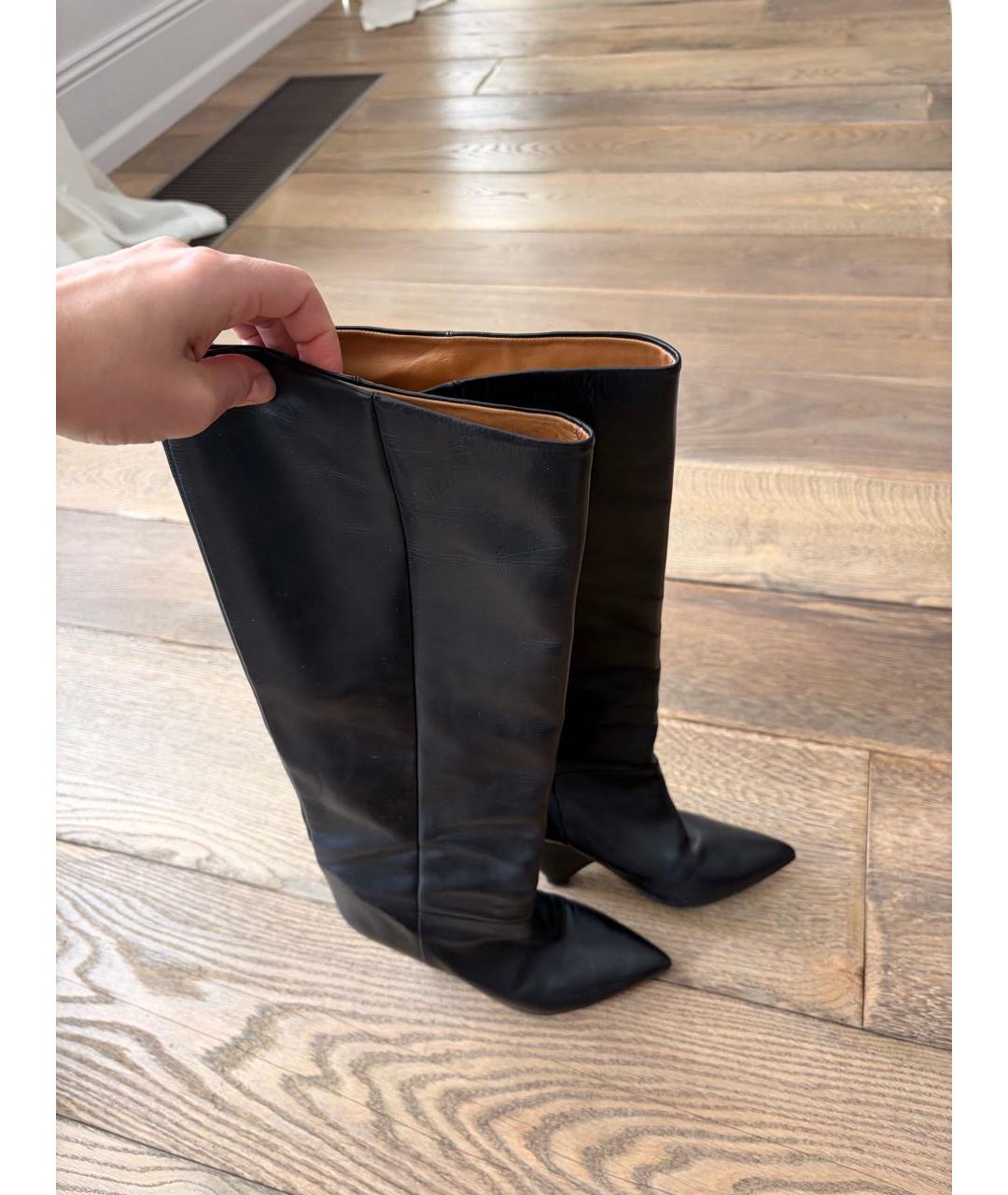 ISABEL MARANT Черные кожаные сапоги, фото 7