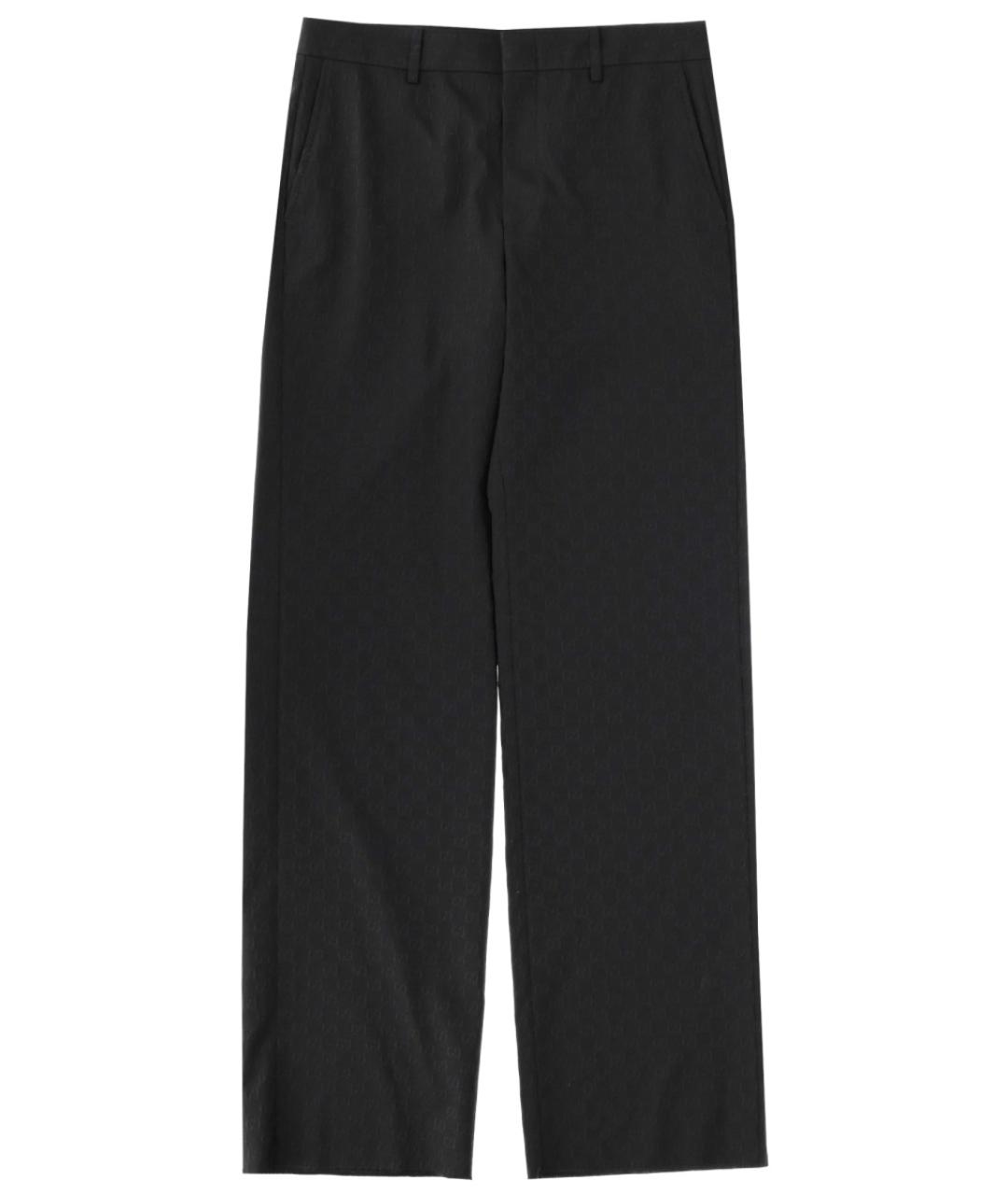 GUCCI Черные полиэстеровые повседневные брюки, фото 1