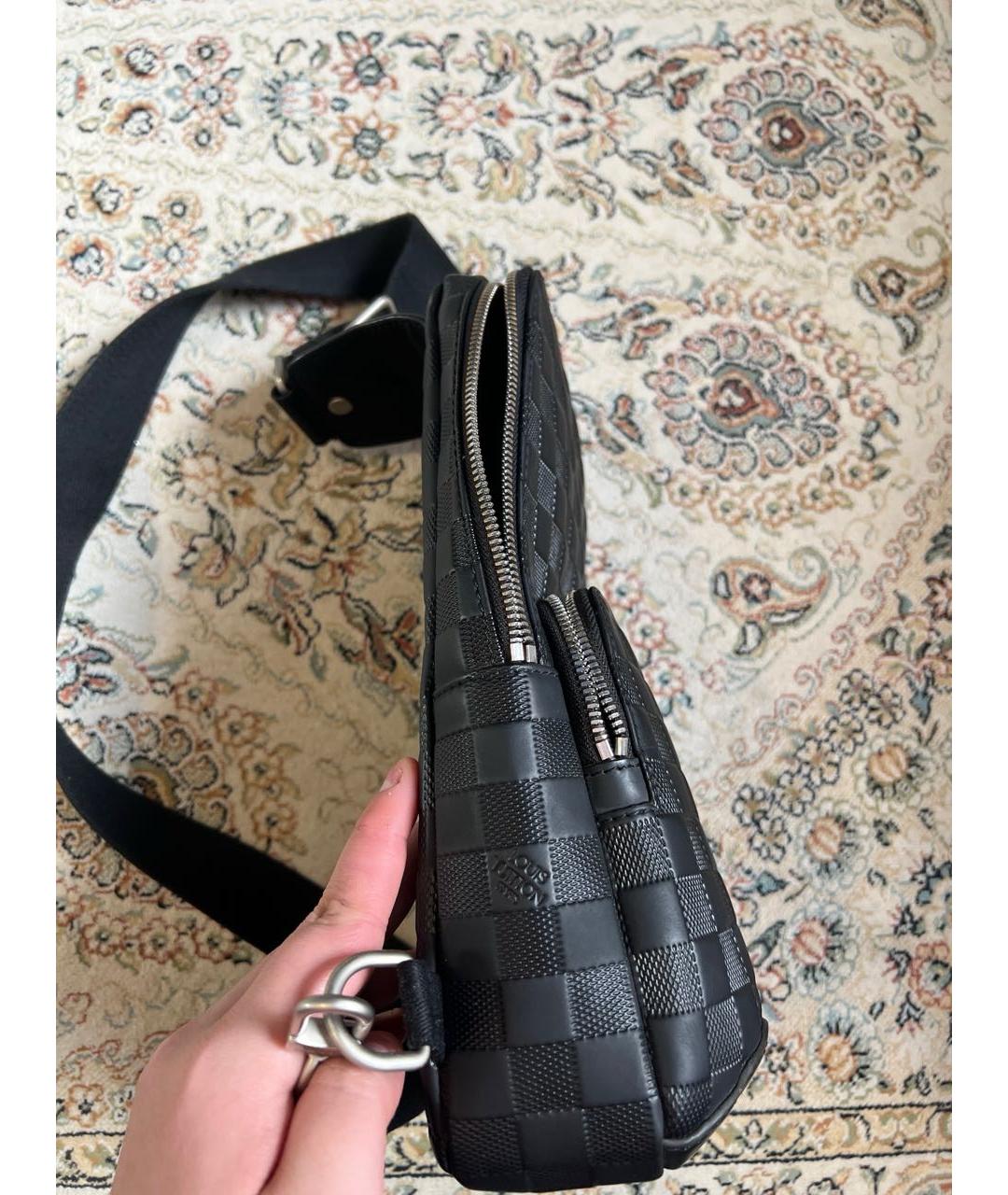 LOUIS VUITTON Черная сумка на плечо из искусственной кожи, фото 3