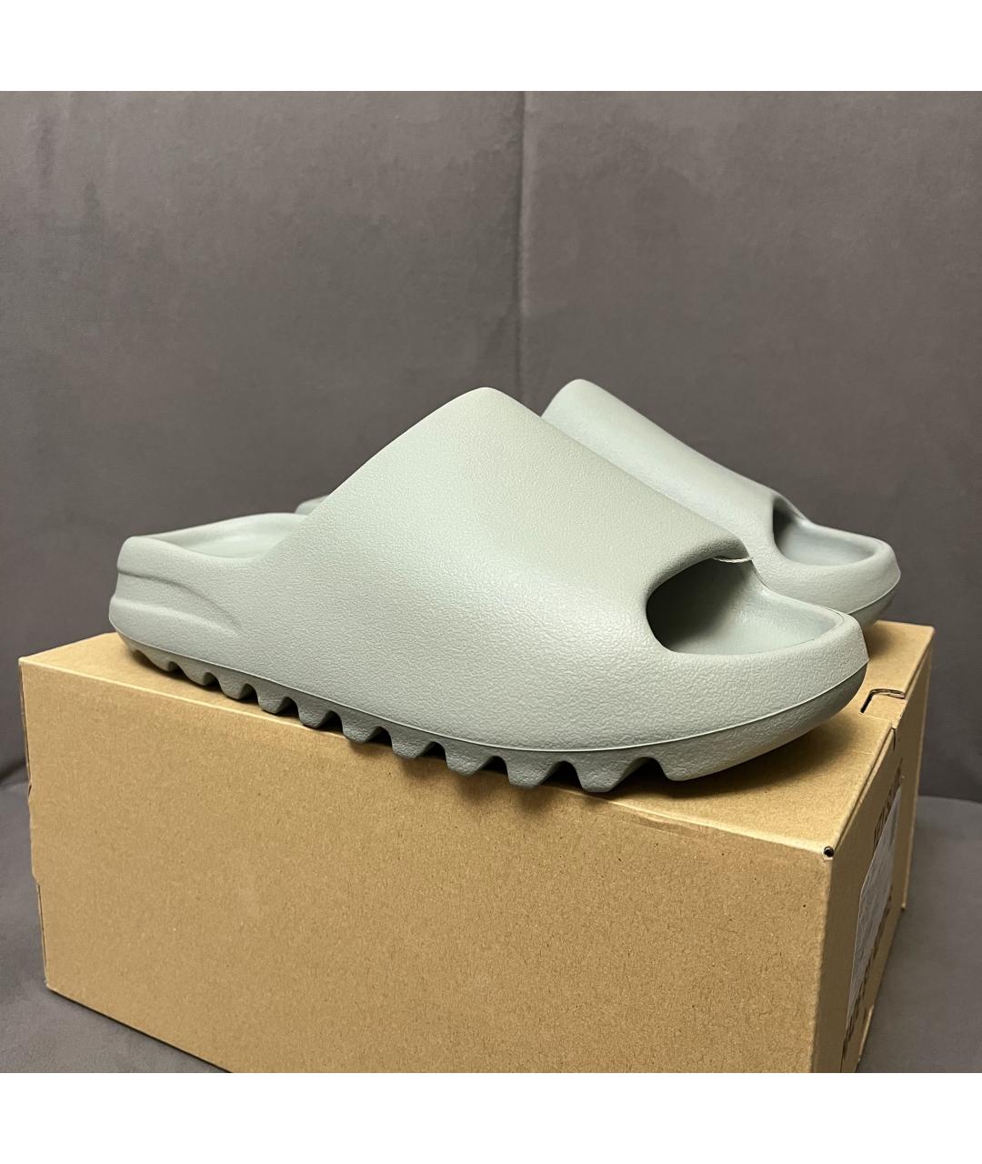 ADIDAS YEEZY Серые резиновые шлепанцы, фото 3