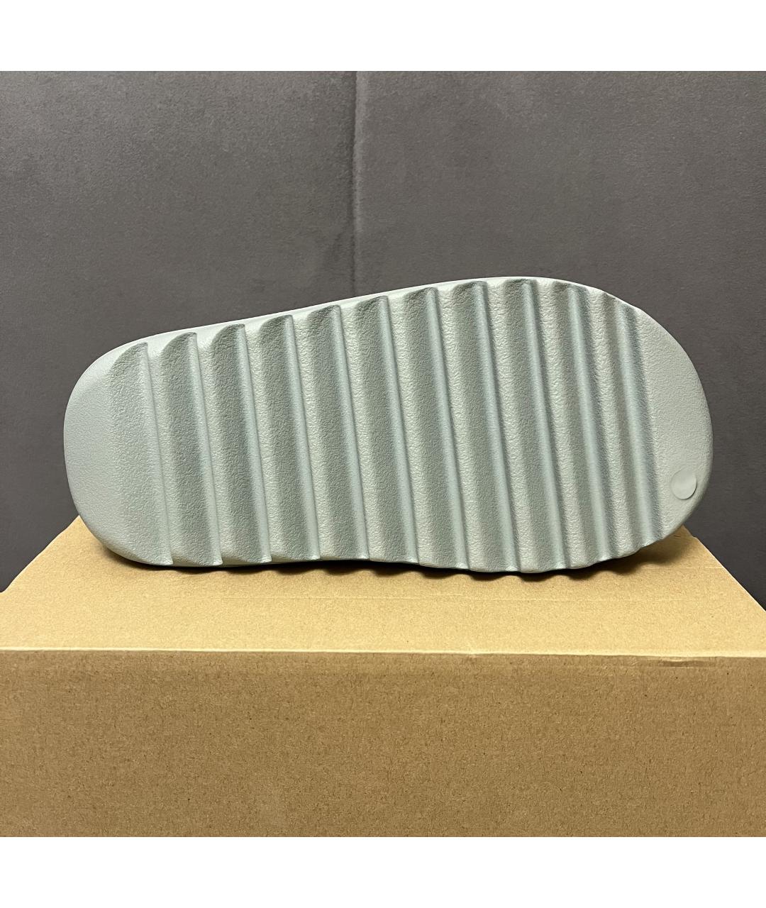 ADIDAS YEEZY Серые резиновые шлепанцы, фото 7
