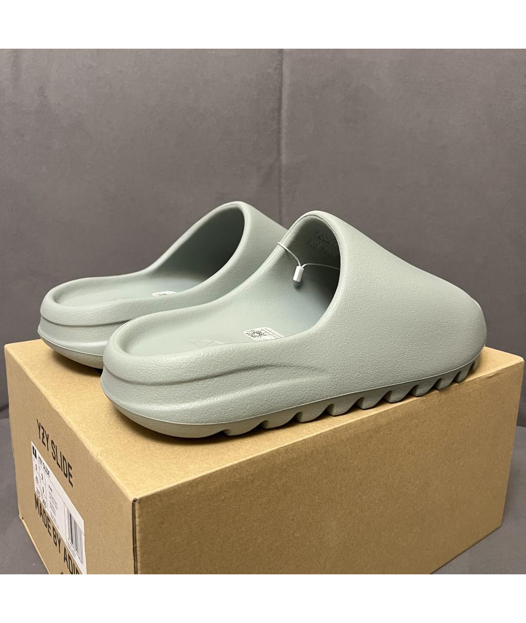 ADIDAS YEEZY Серые резиновые шлепанцы, фото 5