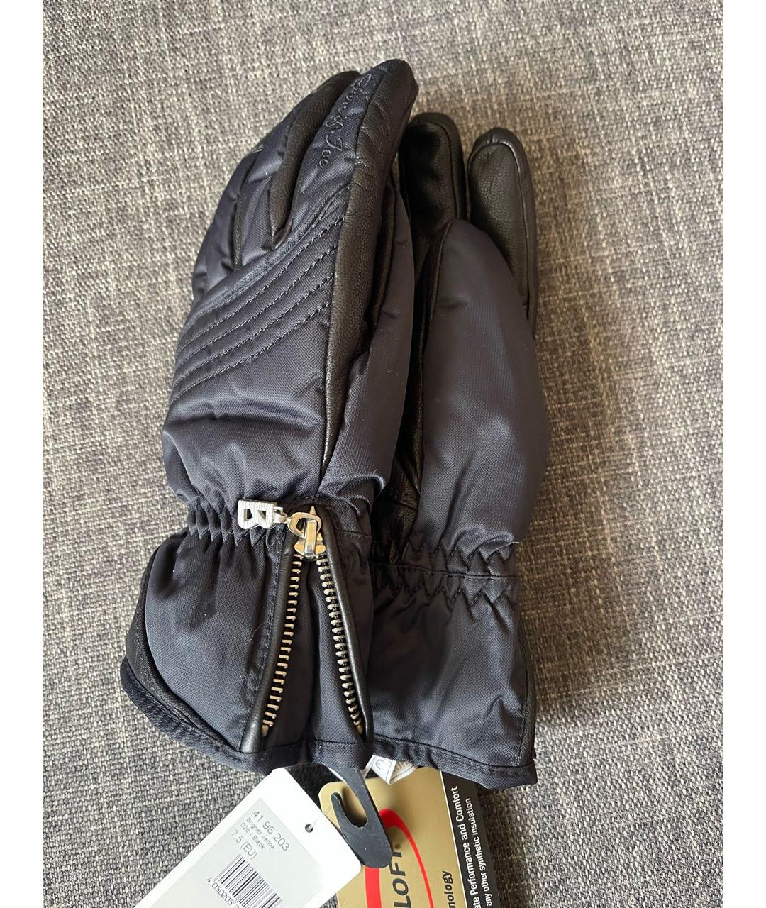 BOGNER Черные кожаные перчатки, фото 3