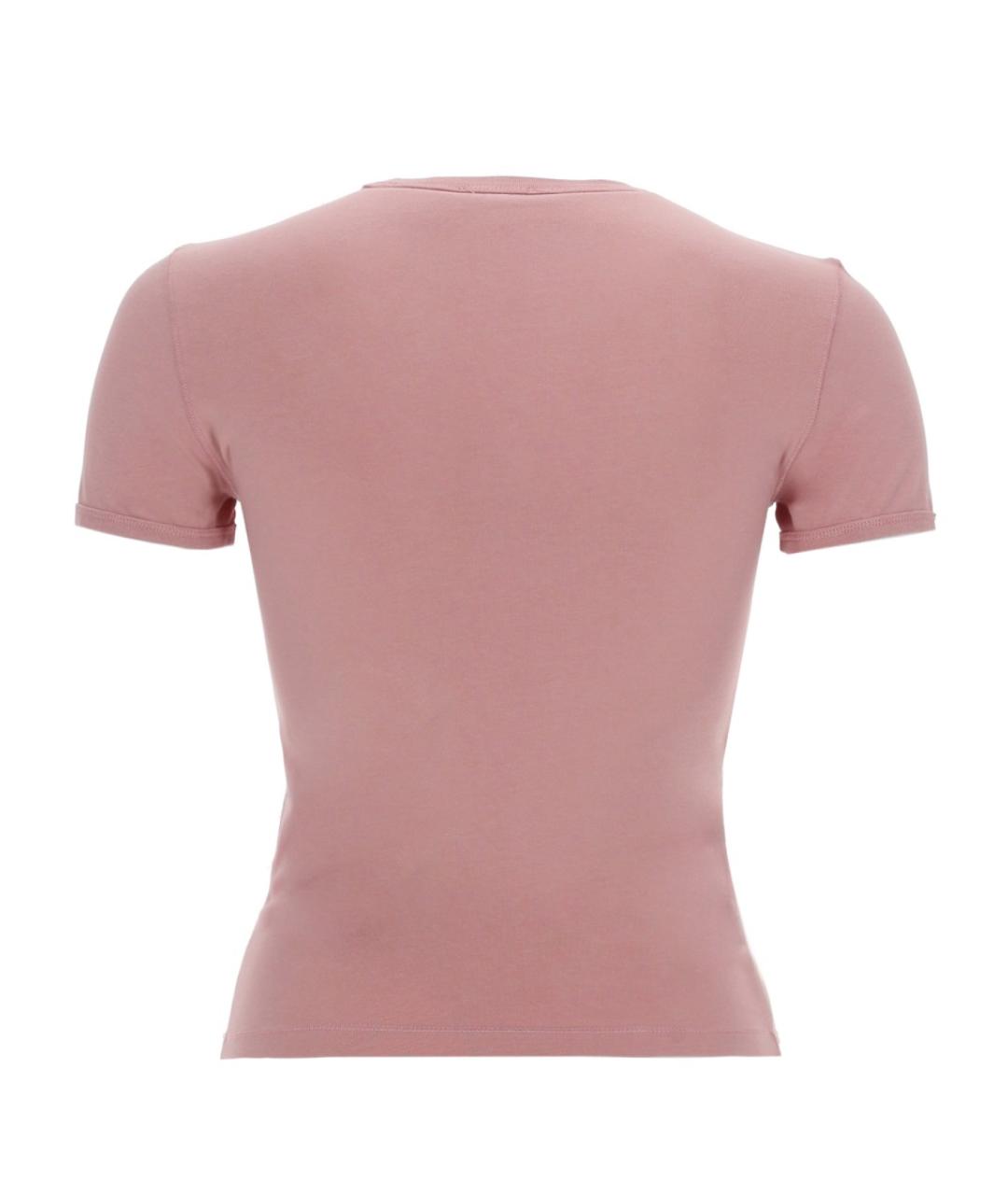 DIESEL Розовая хлопковая футболка, фото 2