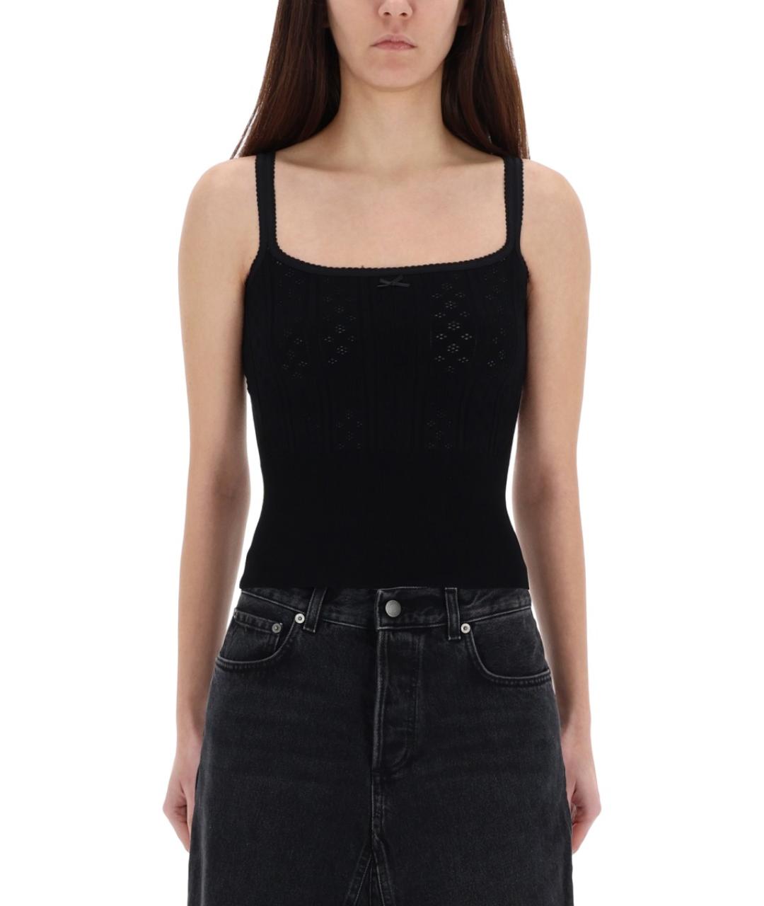 J.W.ANDERSON Черная вискозная майка, фото 3