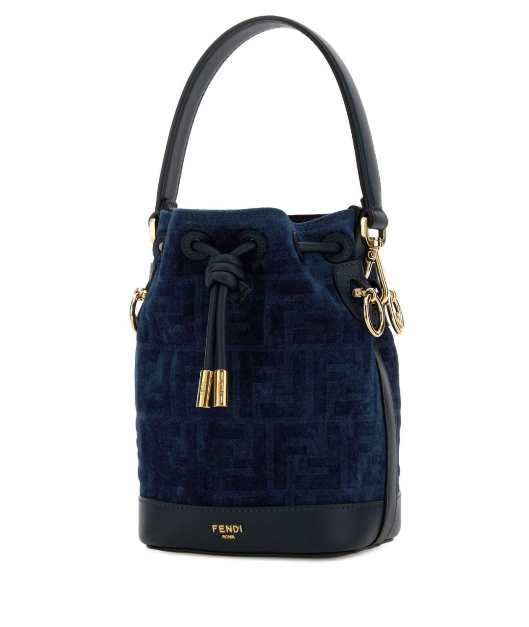 FENDI Синяя сумка с короткими ручками, фото 2