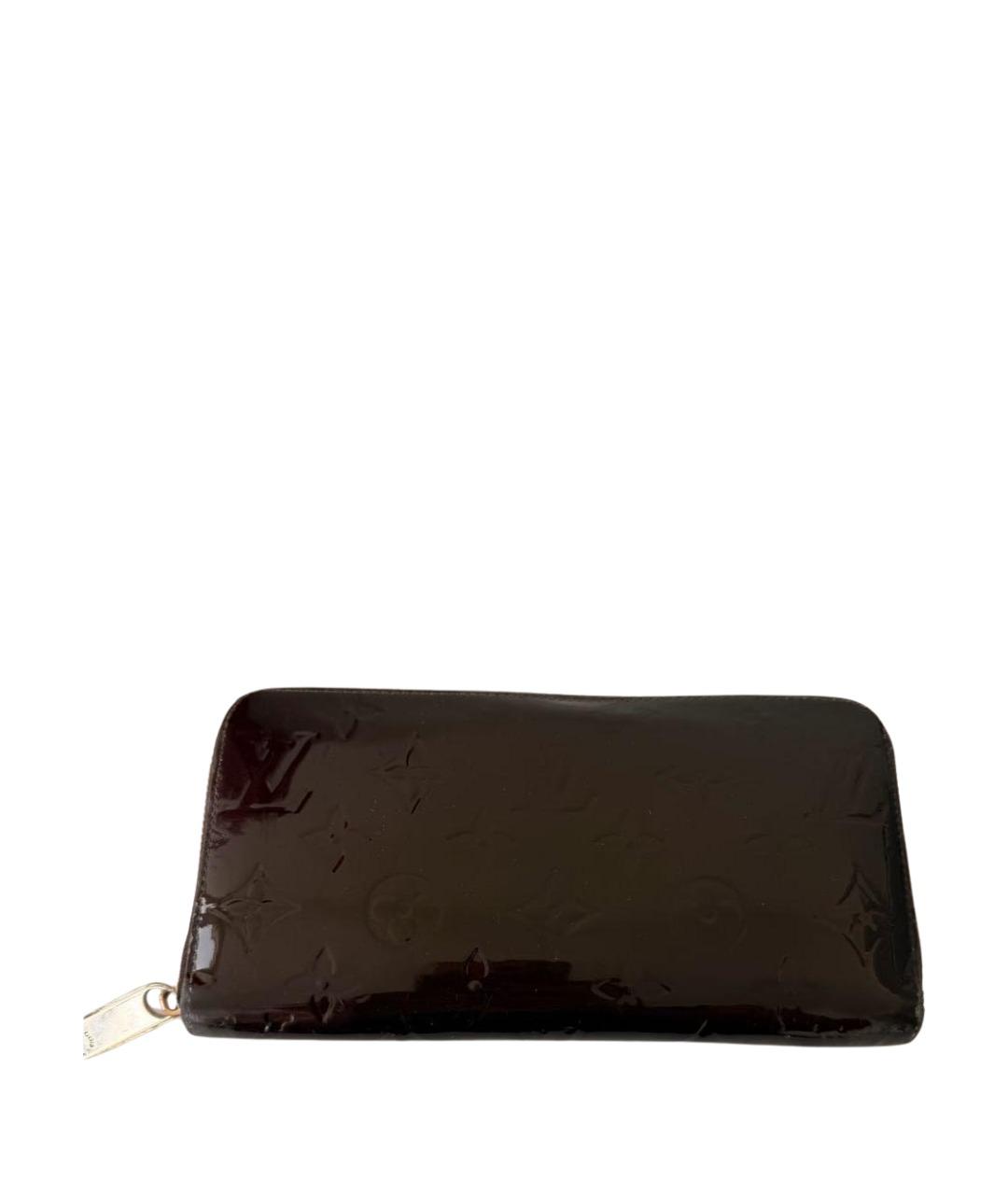 LOUIS VUITTON Бордовый кошелек из лакированной кожи, фото 1