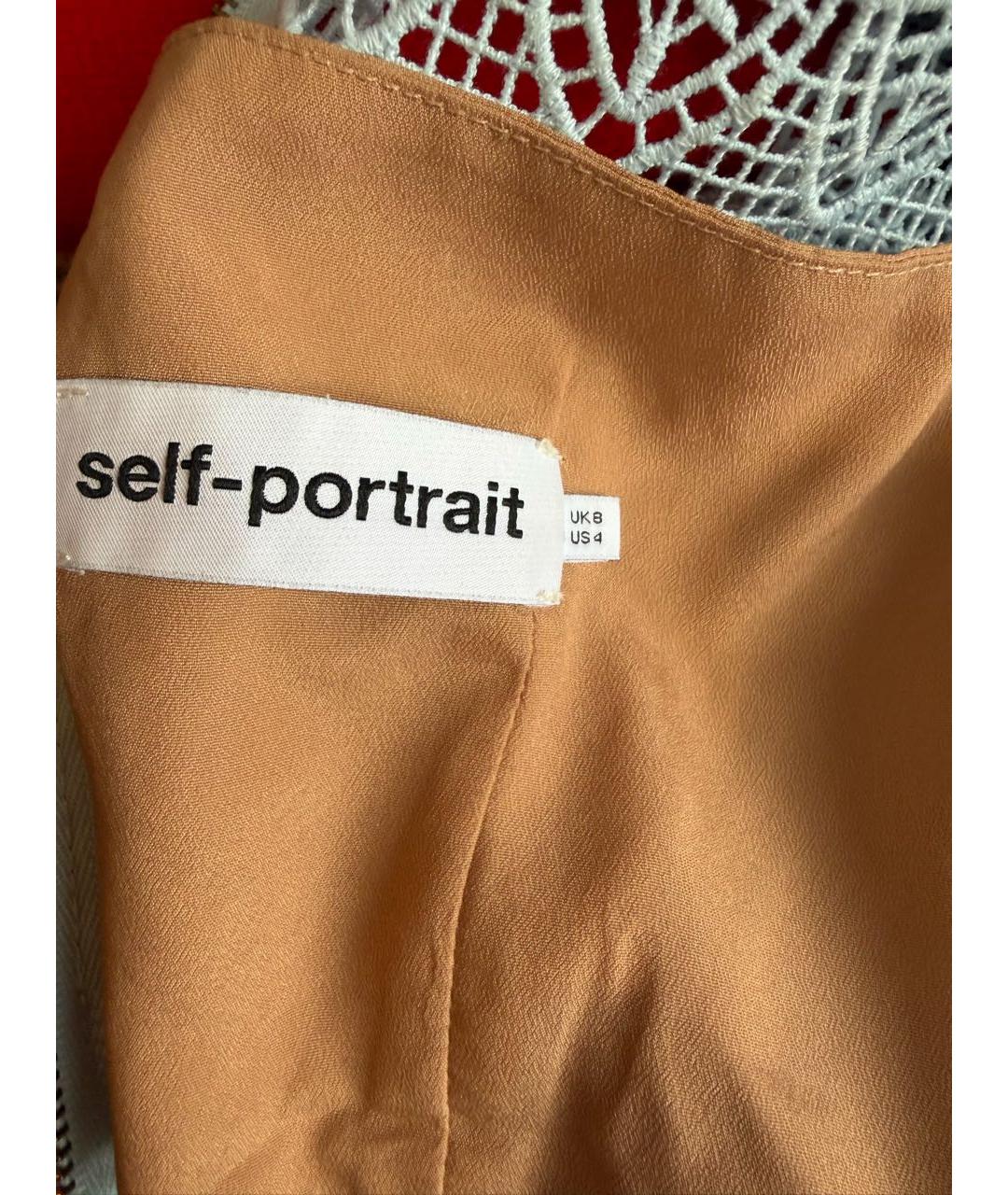 SELF-PORTRAIT Голубое полиэстеровое коктейльное платье, фото 5