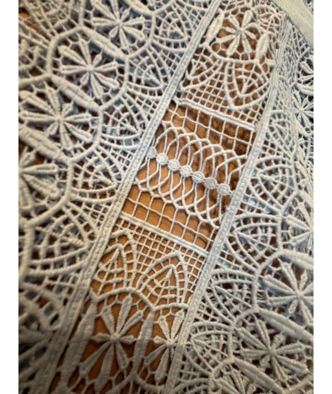 SELF-PORTRAIT Голубое полиэстеровое коктейльное платье, фото 4