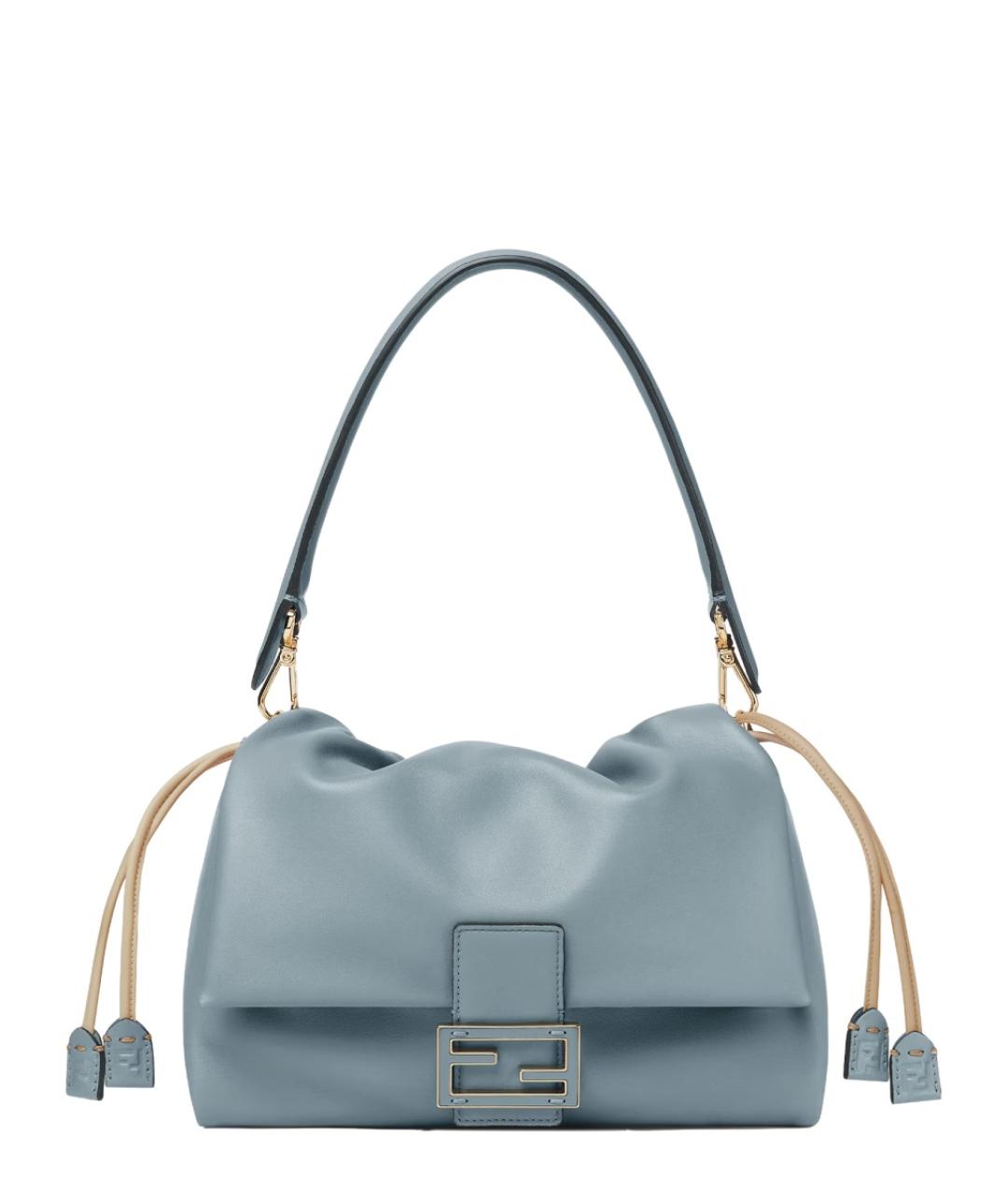 FENDI Голубая кожаная сумка через плечо, фото 1