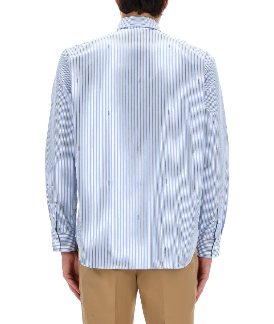 GUCCI Голубая хлопковая кэжуал рубашка, фото 5