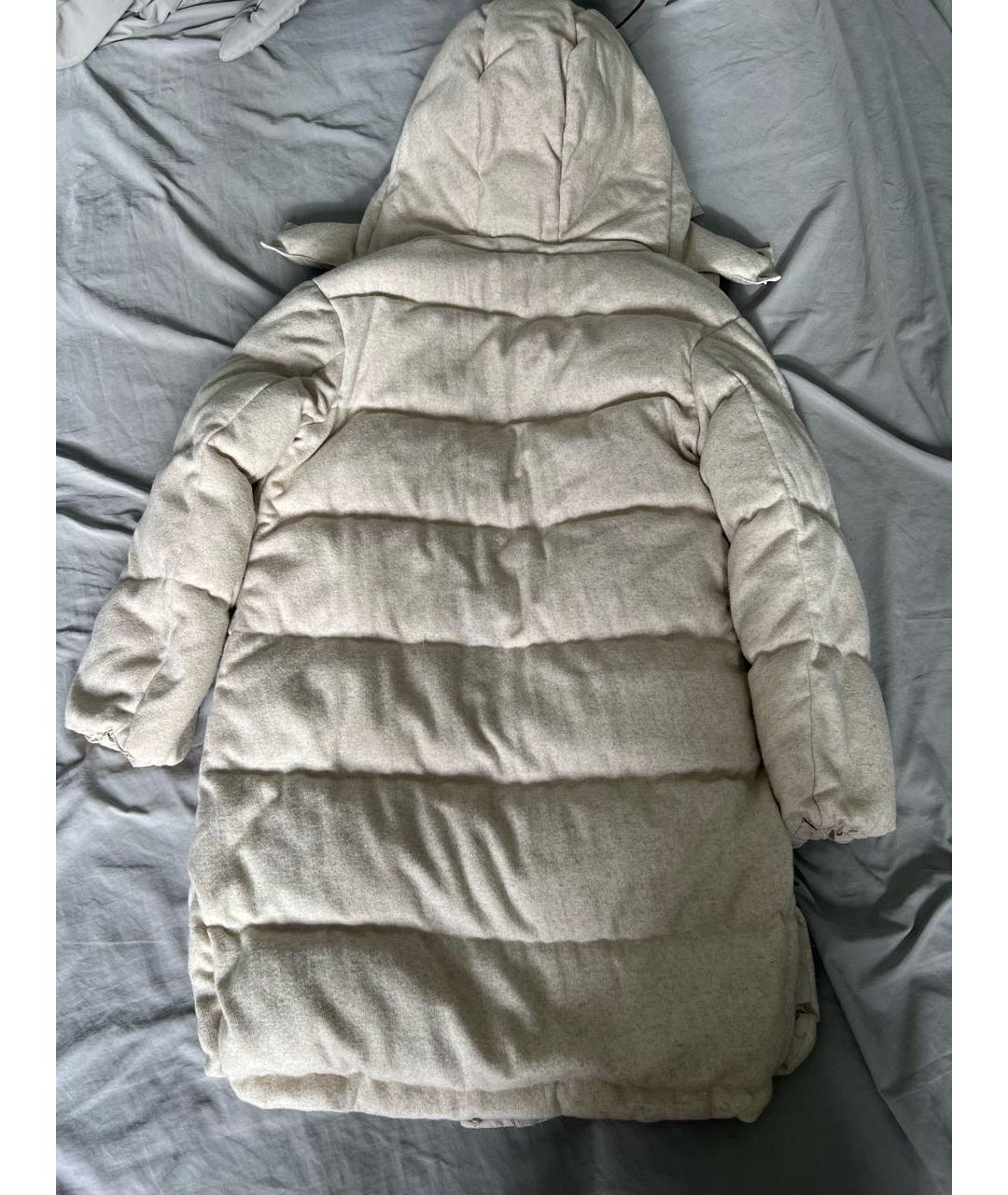 BRUNELLO CUCINELLI Бежевый кашемировый пуховик, фото 2
