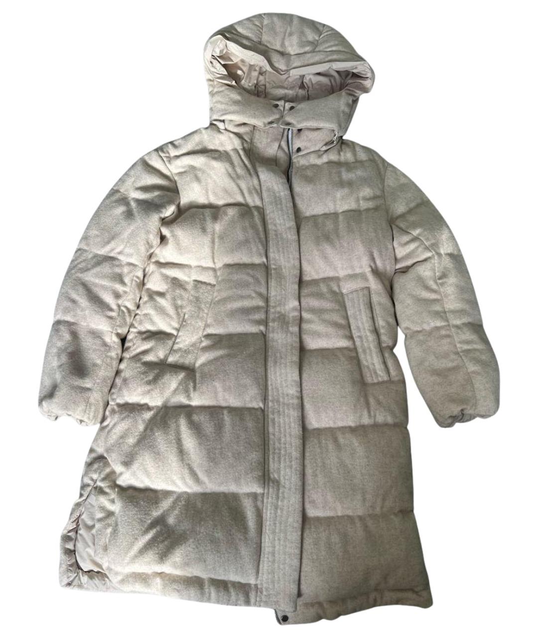 BRUNELLO CUCINELLI Бежевый кашемировый пуховик, фото 1