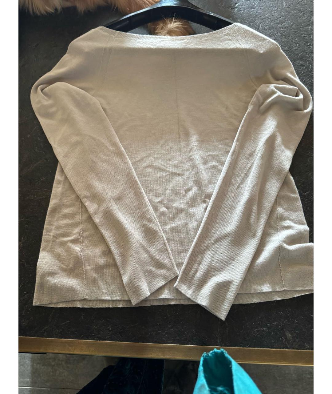 JIL SANDER Бежевый кашемировый джемпер / свитер, фото 2