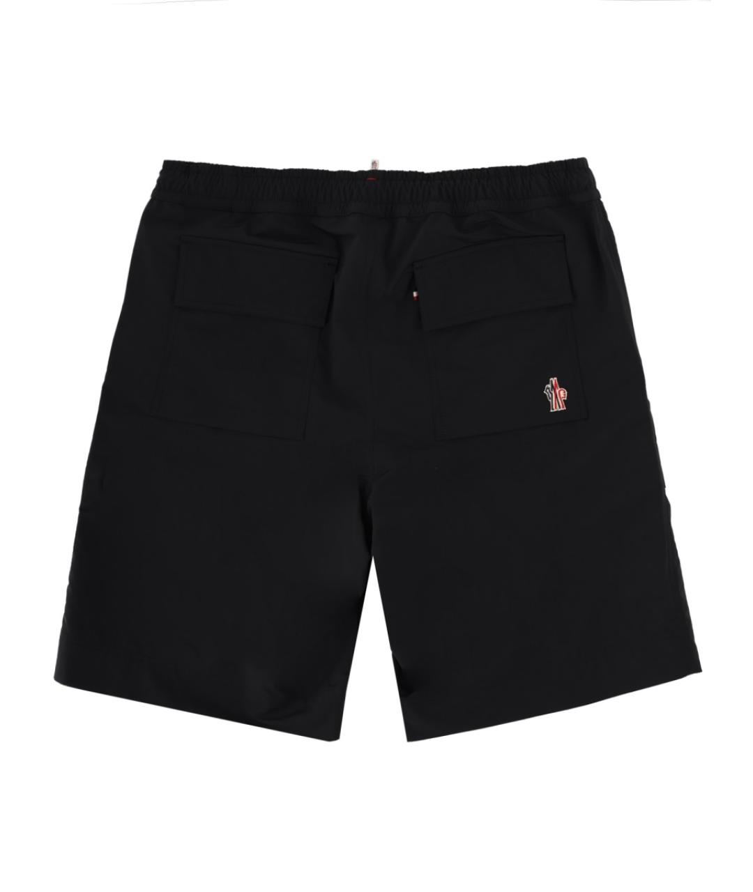 MONCLER GRENOBLE Черные полиэстеровые шорты, фото 2