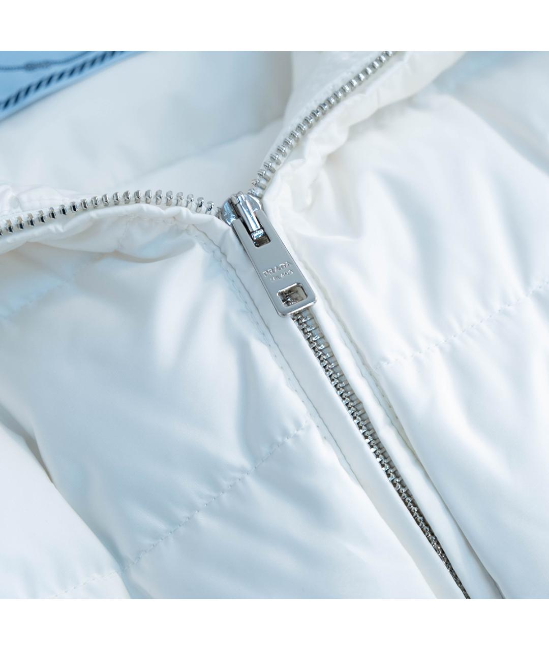 PRADA Белый полиэстеровый пуховик, фото 4