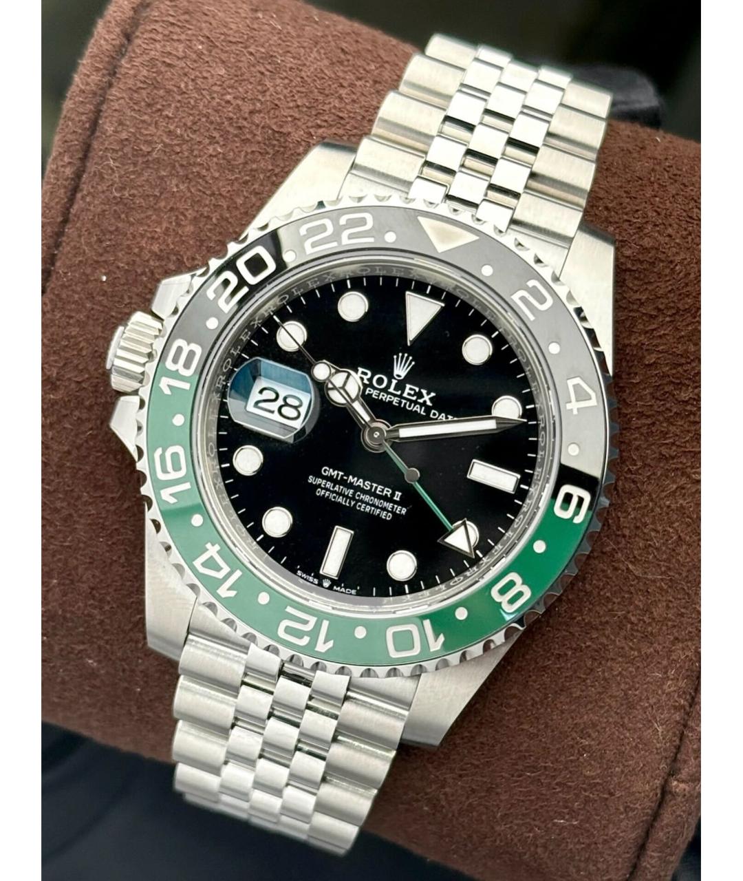 ROLEX Черные металлические часы, фото 5