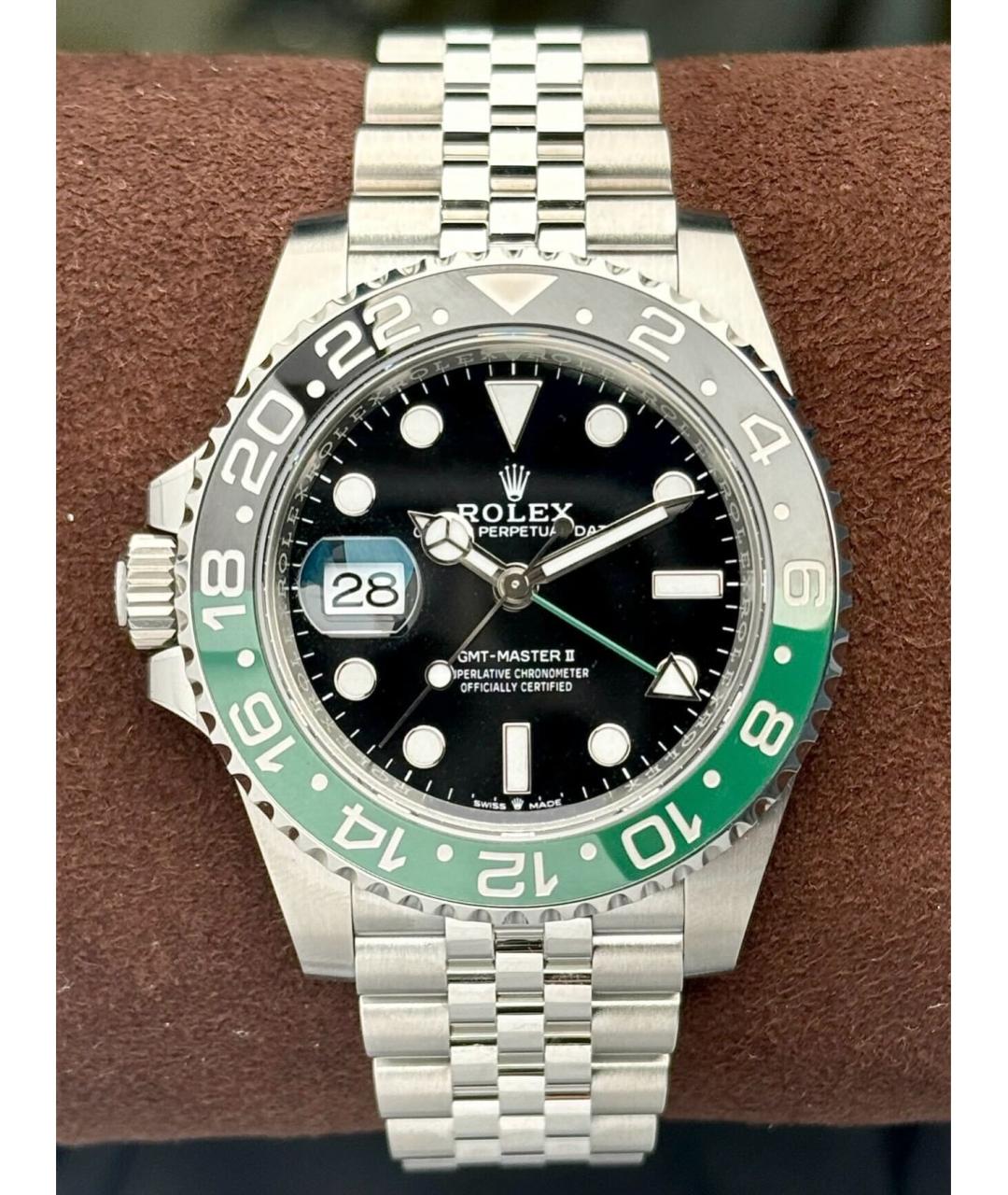 ROLEX Черные металлические часы, фото 4