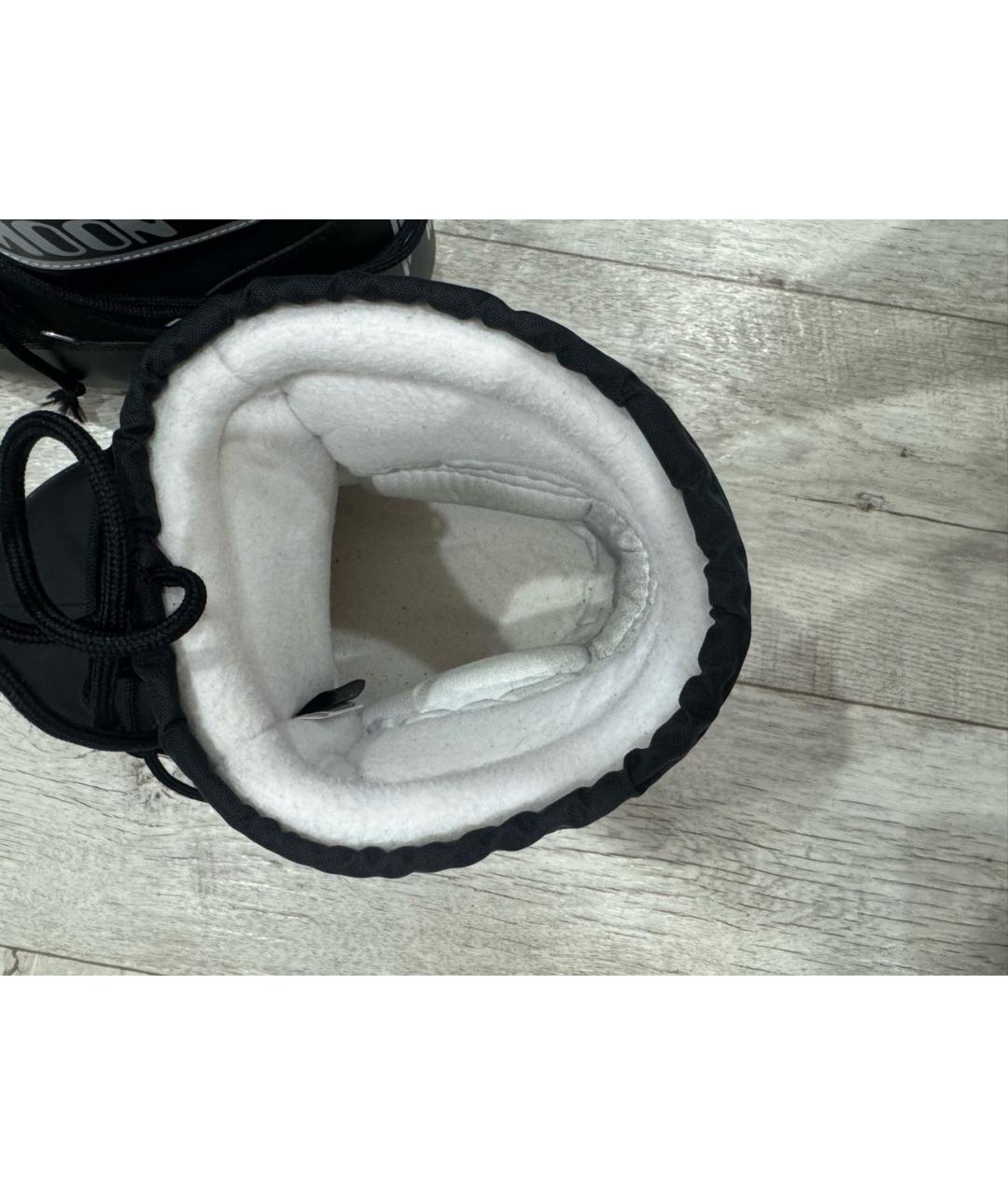 MOON BOOT Черные текстильные высокие ботинки, фото 2