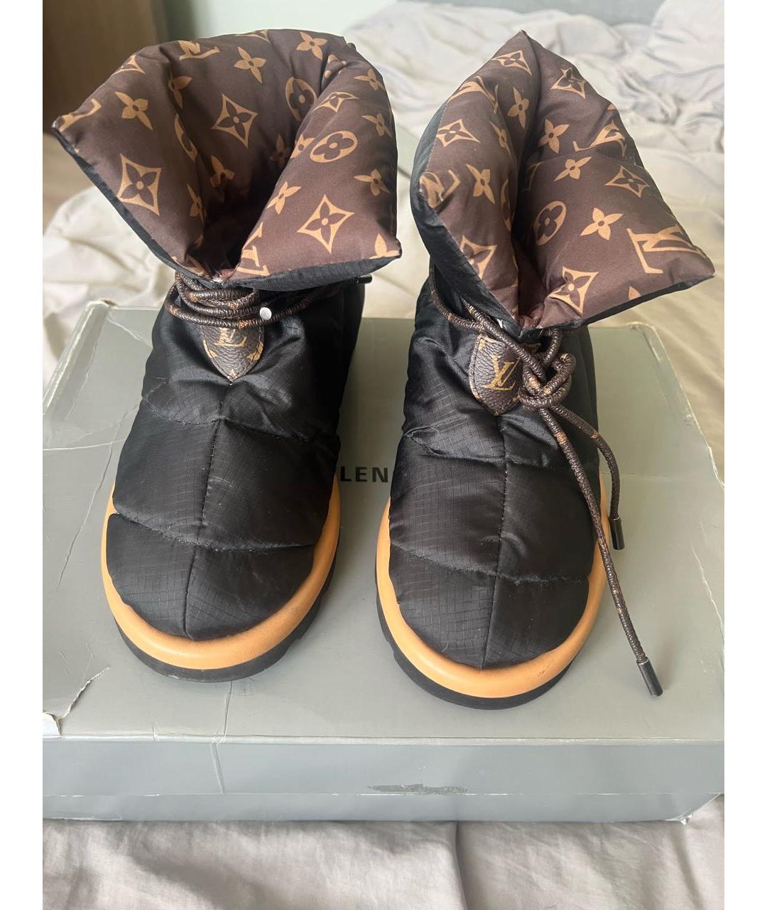 LOUIS VUITTON Черные неопреновые ботинки, фото 3