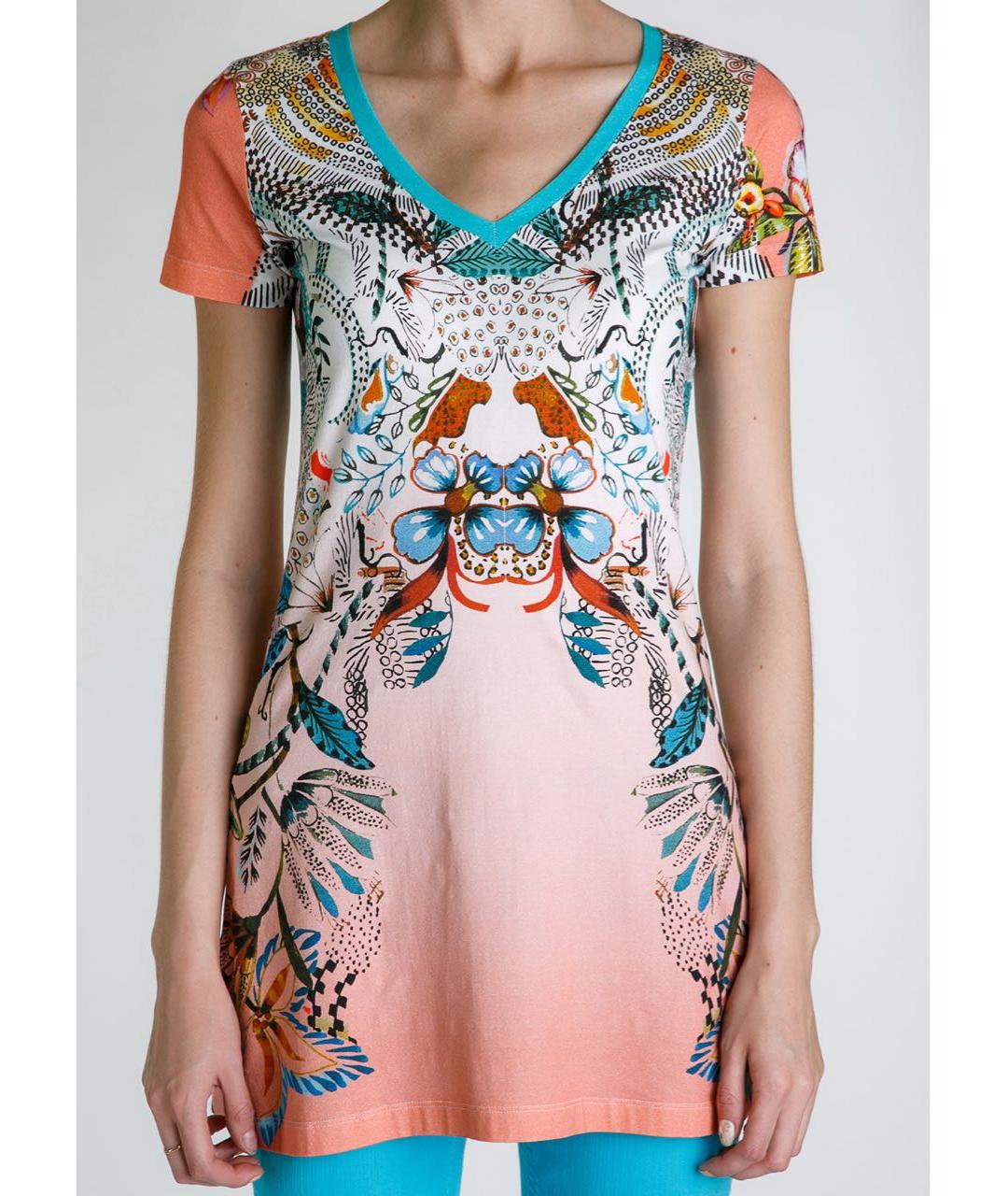 ETRO Мульти хлопко-эластановая футболка, фото 2