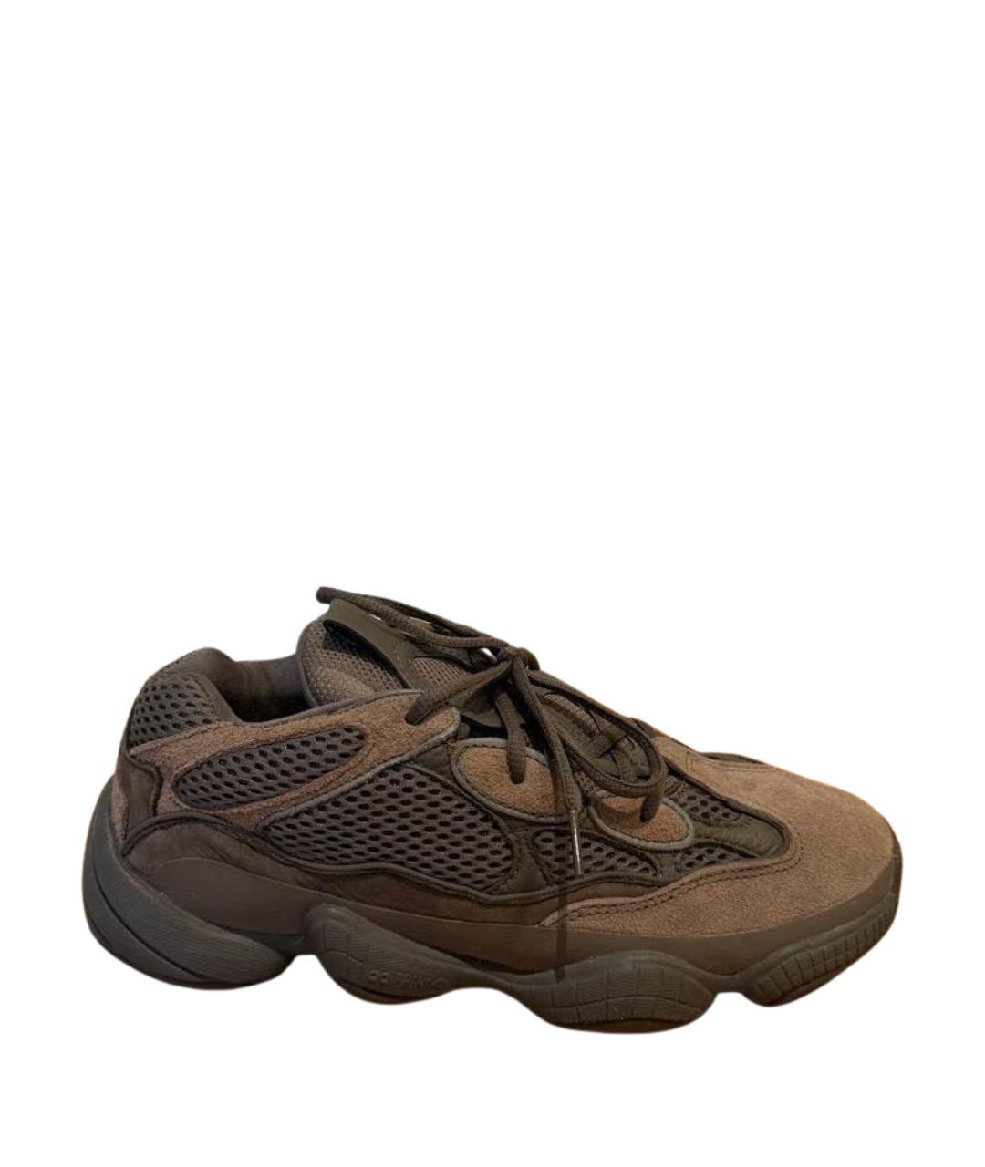 ADIDAS YEEZY Коричневые замшевые кроссовки, фото 1