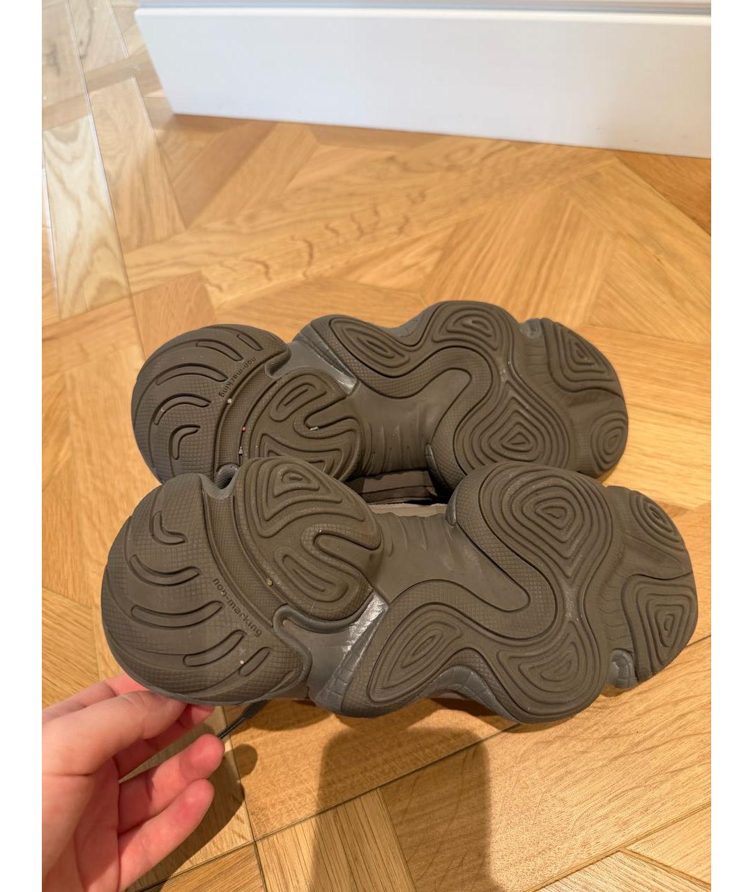 ADIDAS YEEZY Коричневые замшевые кроссовки, фото 6