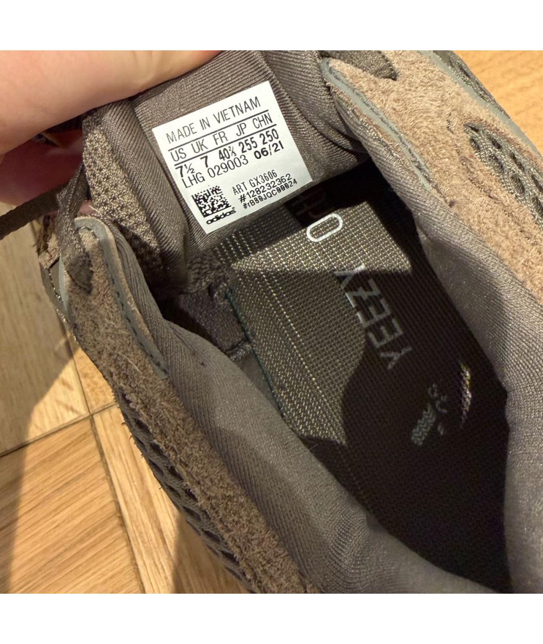 ADIDAS YEEZY Коричневые замшевые кроссовки, фото 5