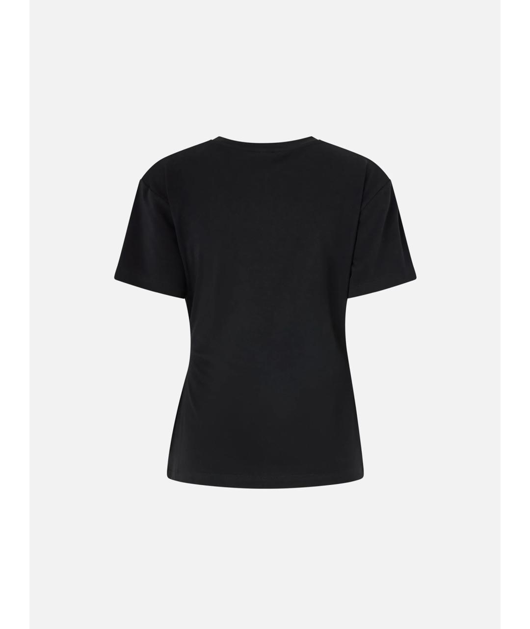 PINKO Черная хлопковая футболка, фото 3