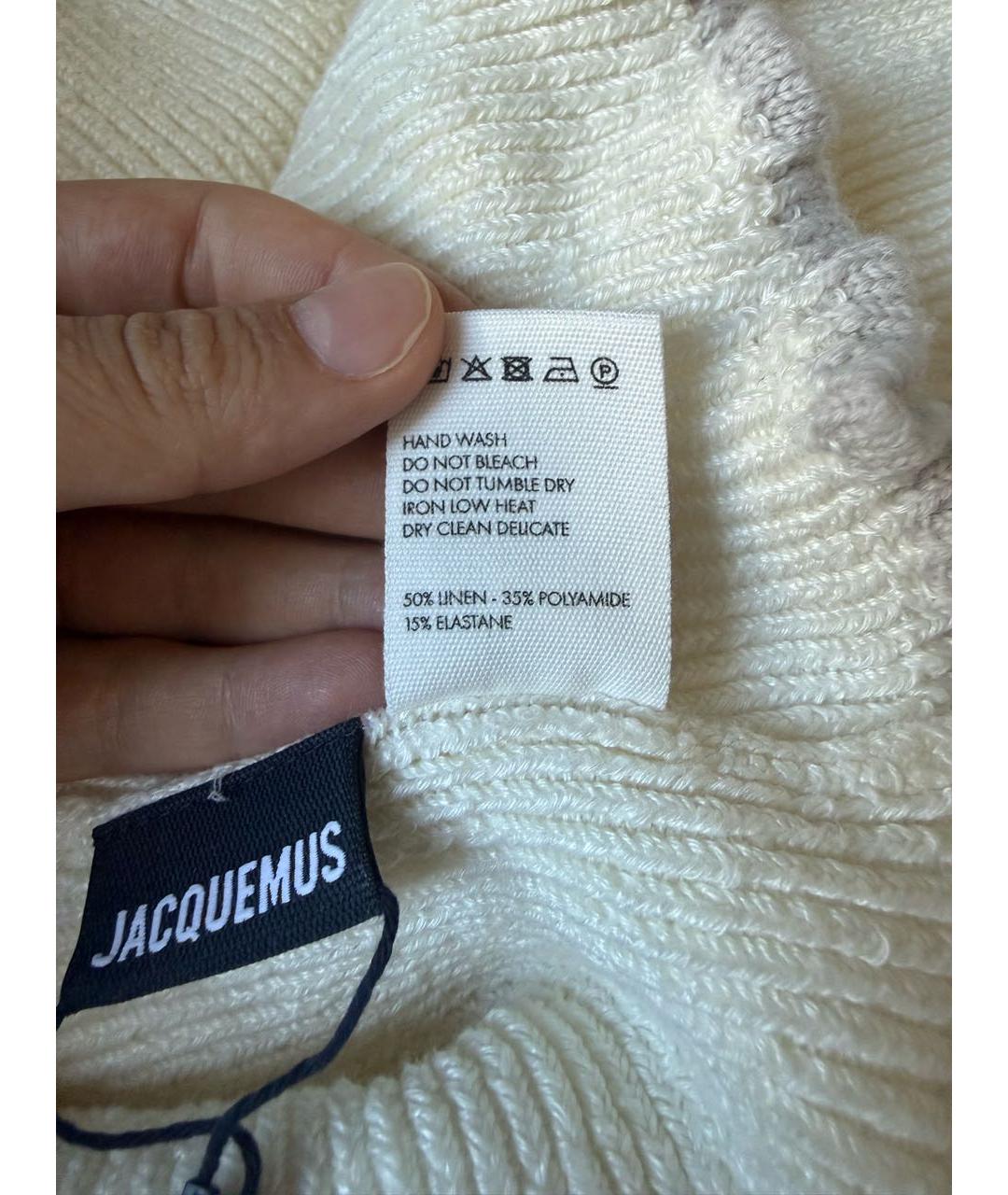 JACQUEMUS Бежевый шерстяной джемпер / свитер, фото 6