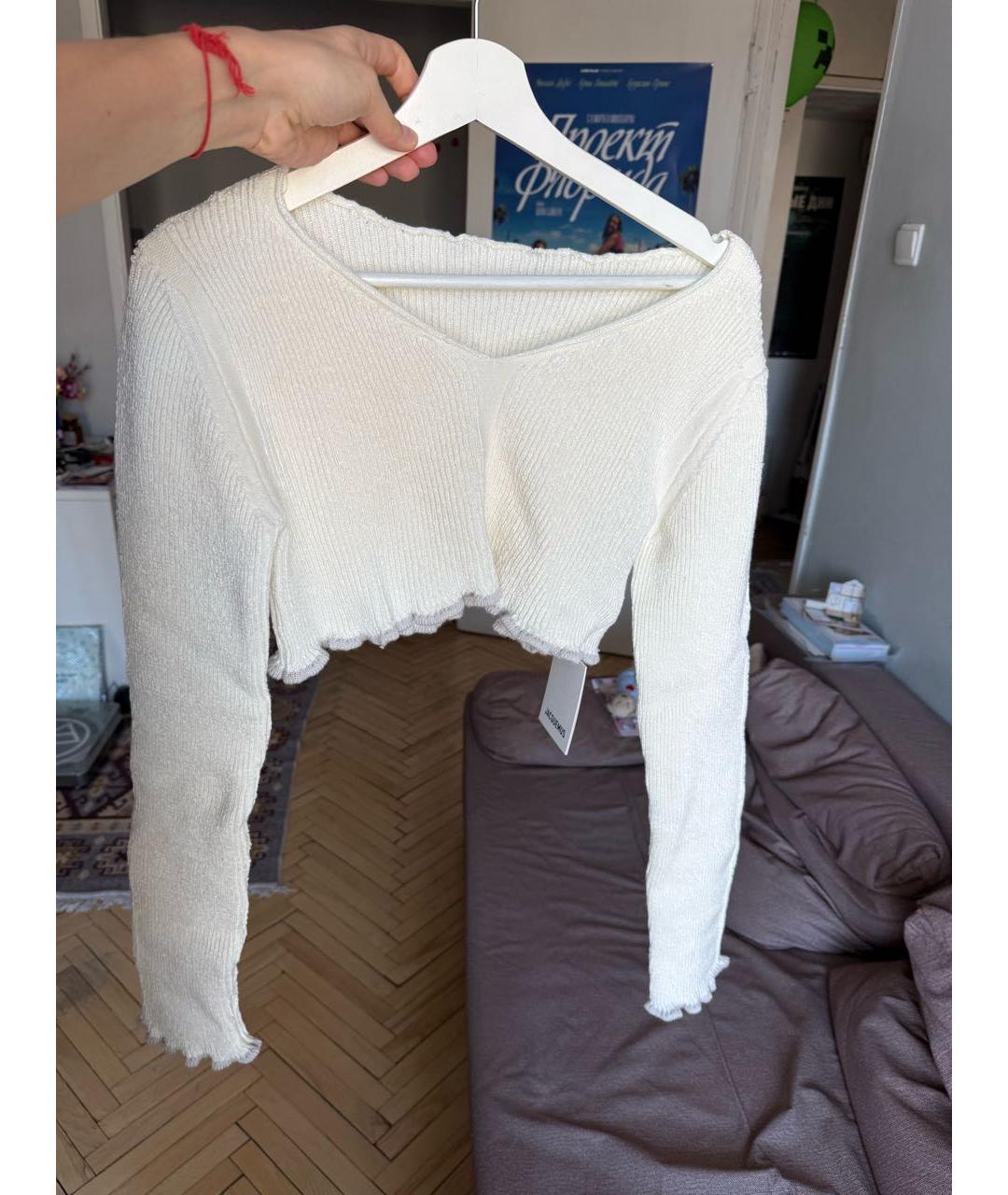 JACQUEMUS Бежевый шерстяной джемпер / свитер, фото 3