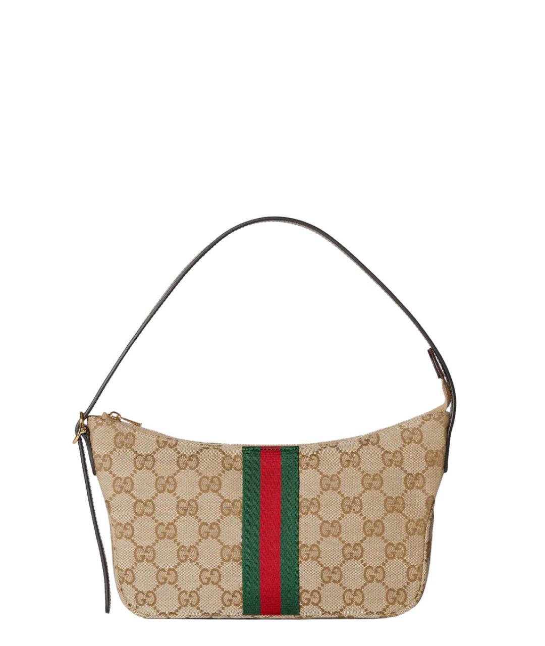 GUCCI Бежевая синтетическая сумка через плечо, фото 1