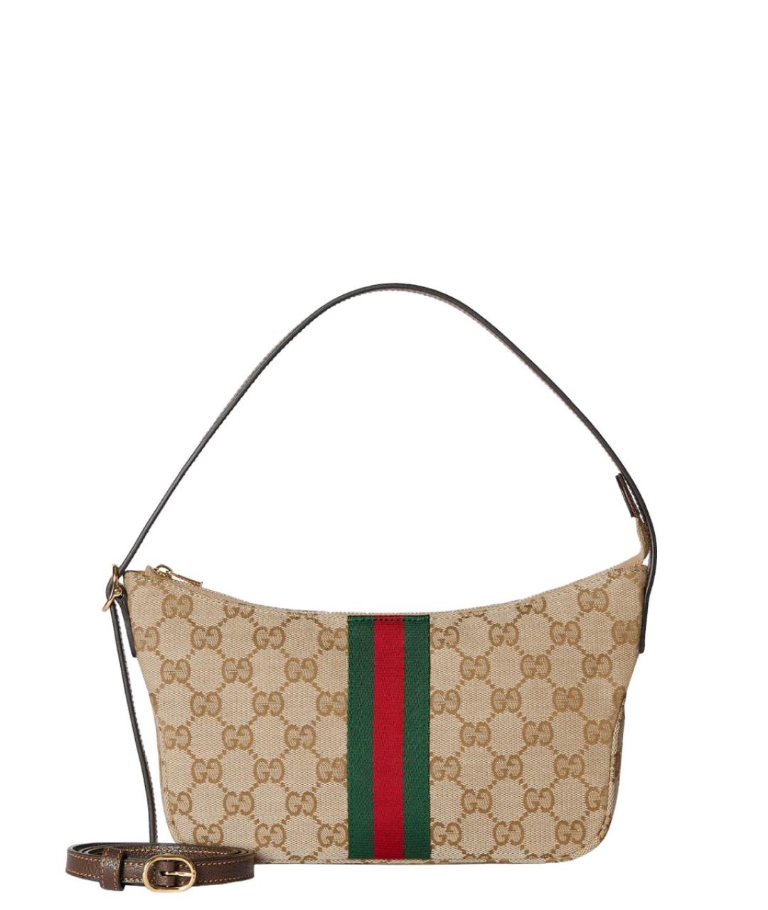 GUCCI Бежевая синтетическая сумка через плечо, фото 3