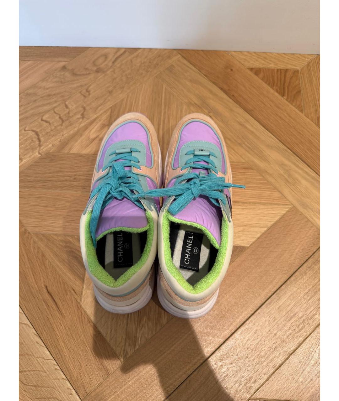 CHANEL Мульти текстильные кроссовки, фото 3