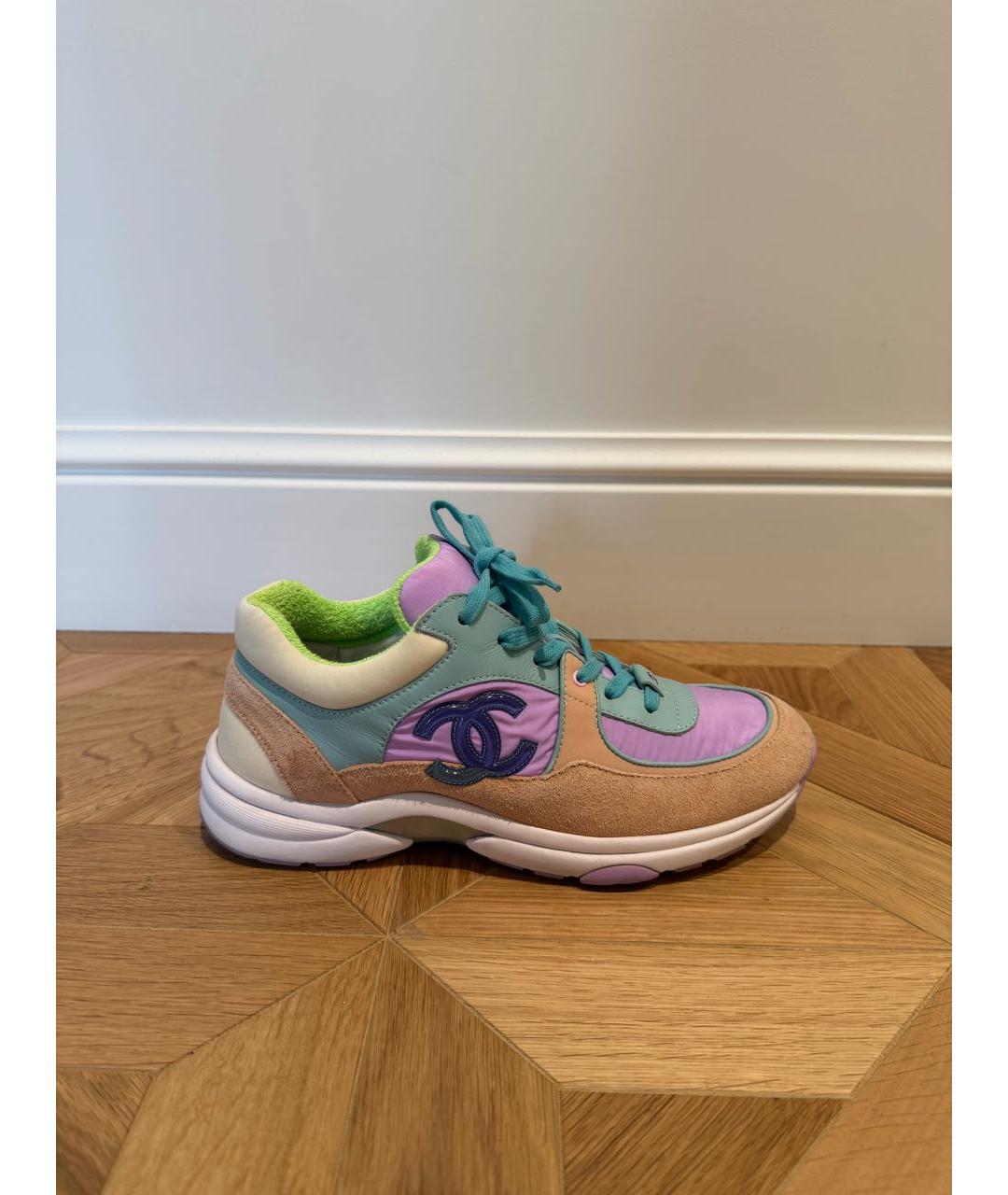 CHANEL Мульти текстильные кроссовки, фото 7