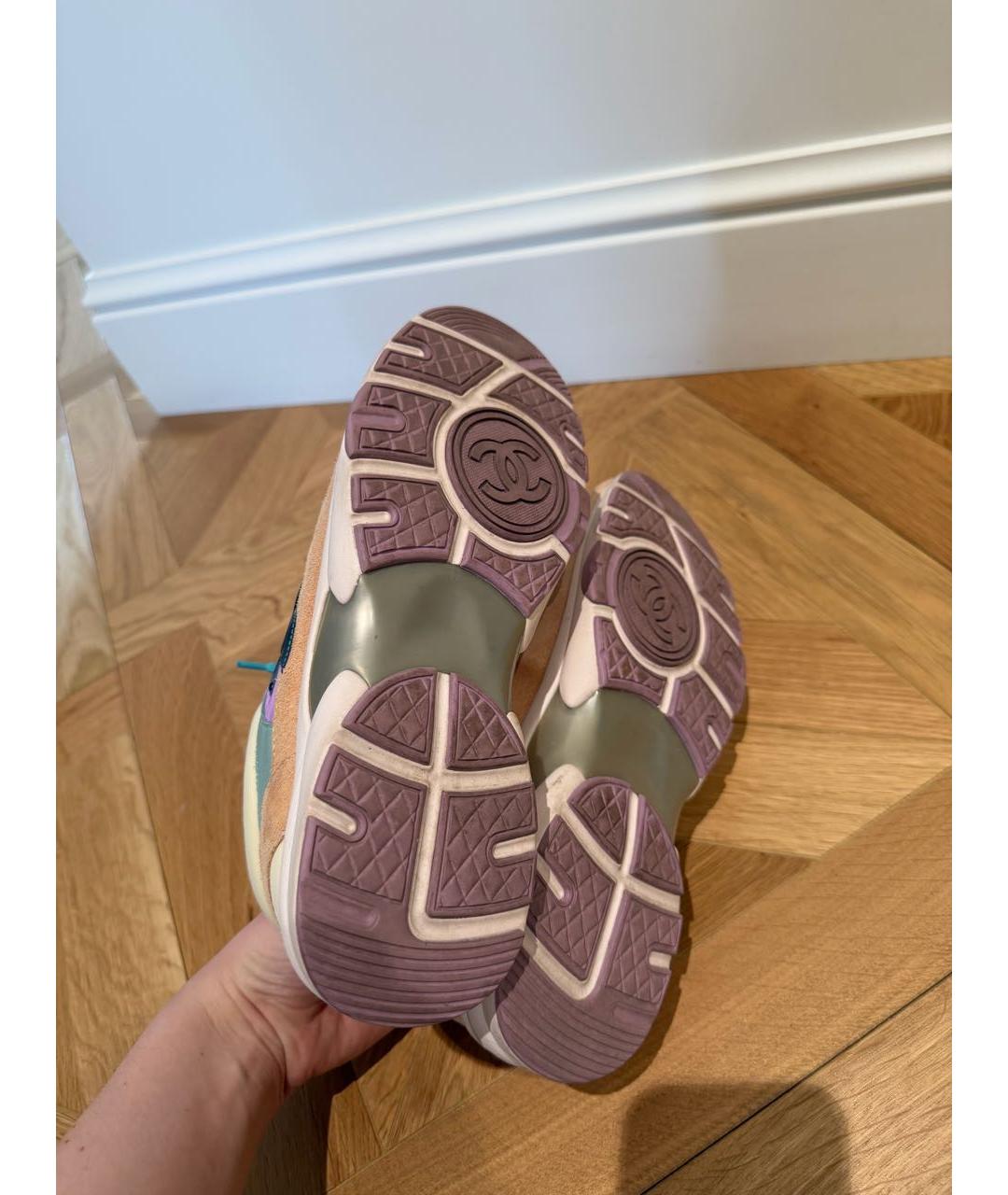 CHANEL Мульти текстильные кроссовки, фото 5