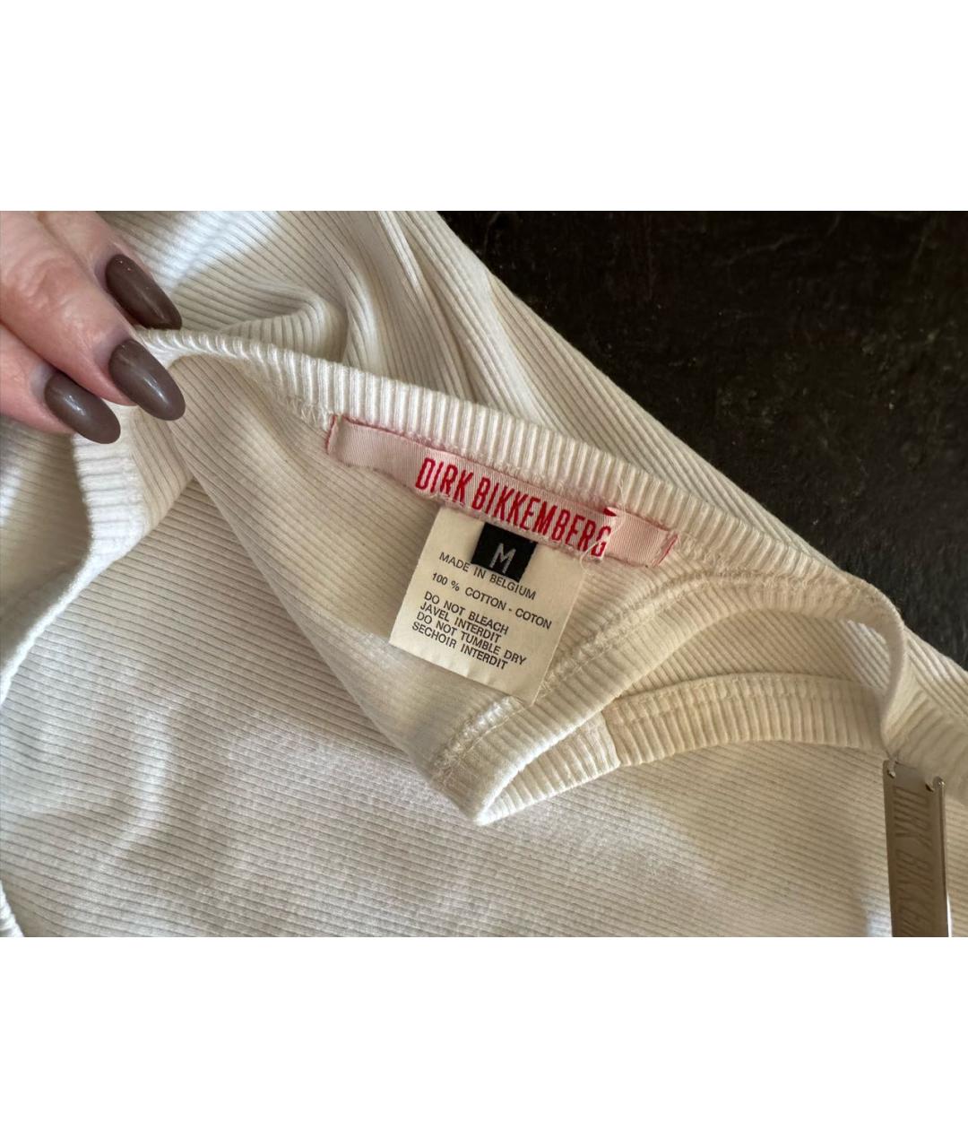 BIKKEMBERGS Белая хлопковая майка, фото 4