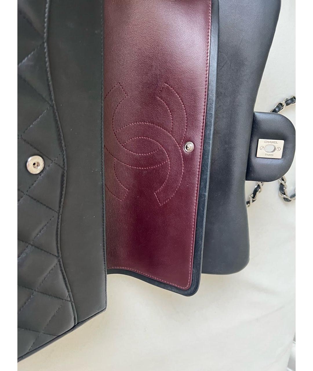 CHANEL Черная кожаная сумка через плечо, фото 7