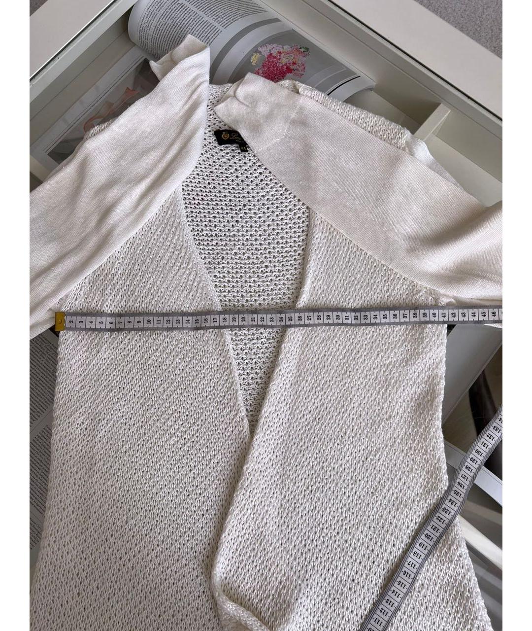 LORO PIANA Белый кардиган, фото 8