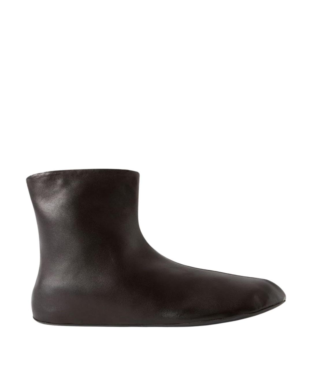 THE ROW Черные кожаные ботильоны, фото 1