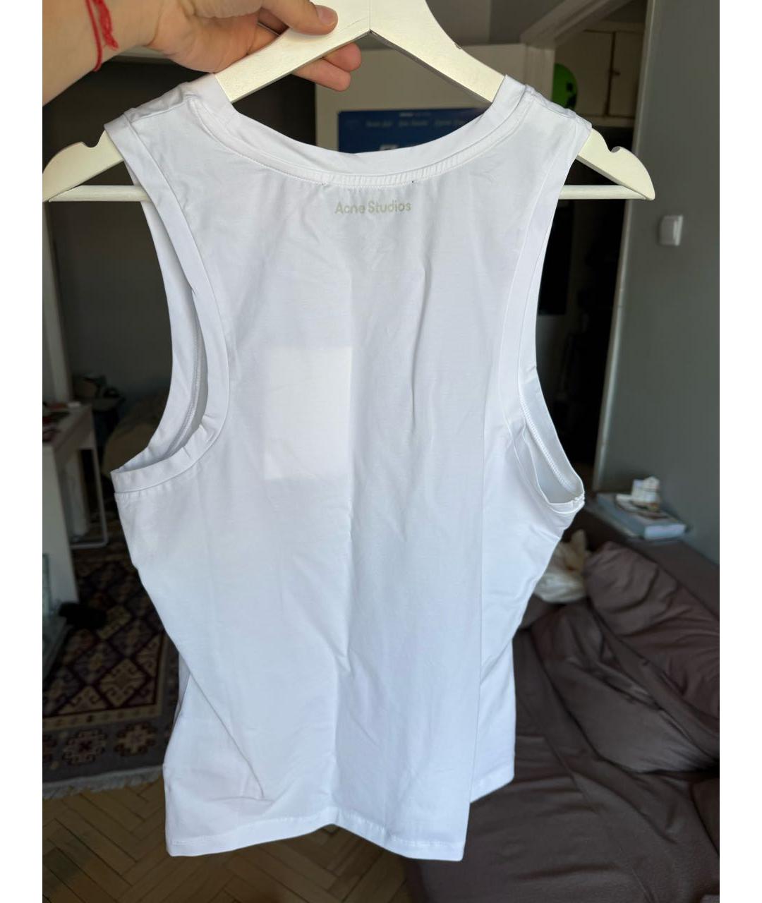 ACNE STUDIOS Белая хлопковая майка, фото 2