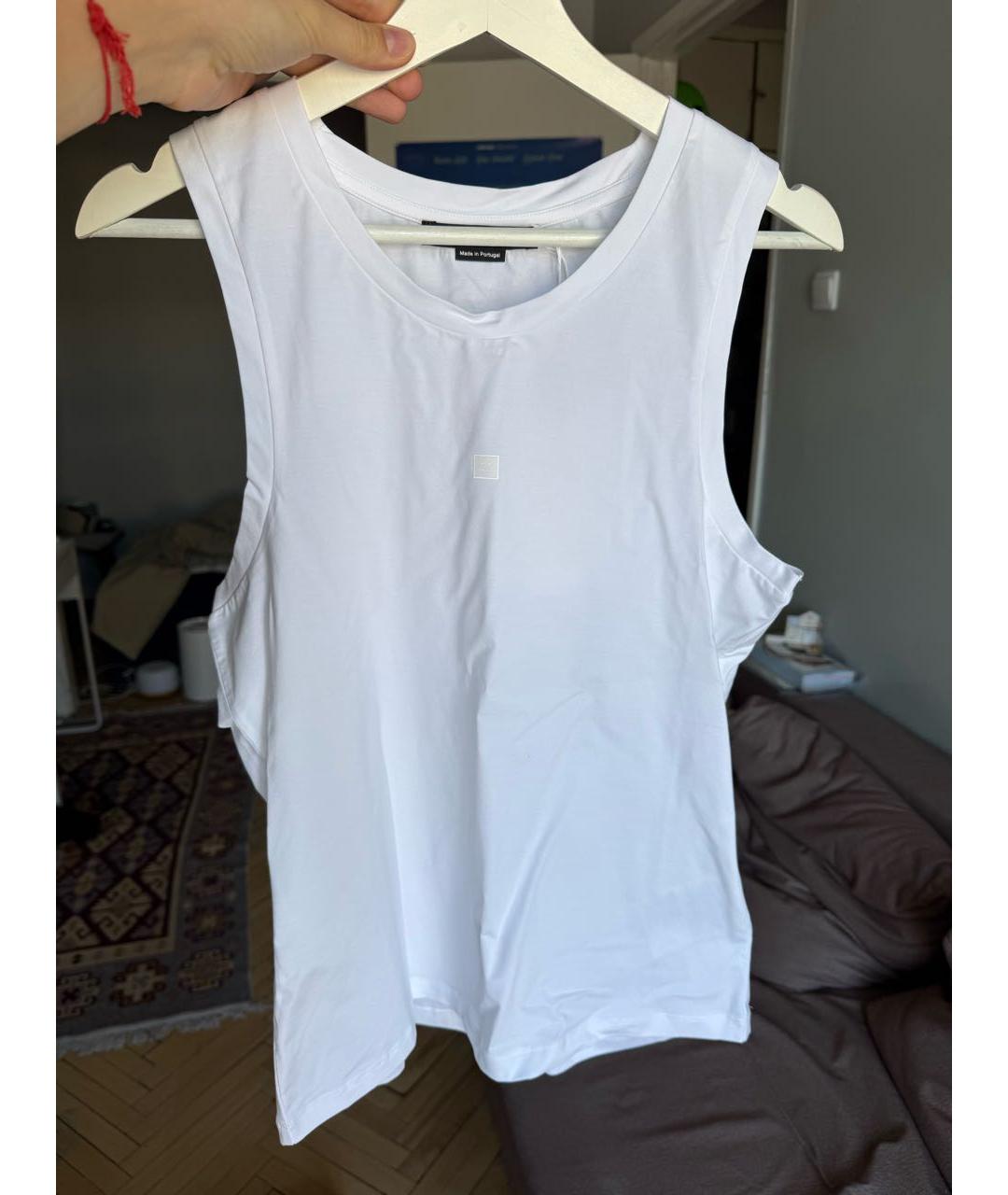 ACNE STUDIOS Белая хлопковая майка, фото 5