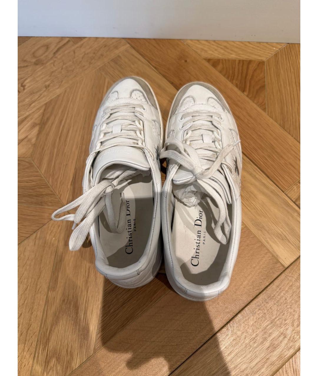 CHRISTIAN DIOR Белые кожаные кеды, фото 2
