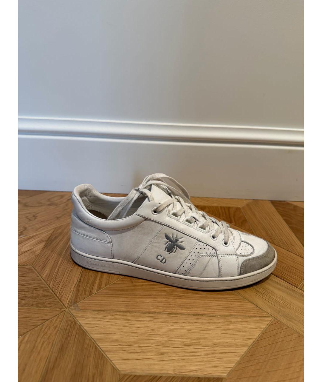 CHRISTIAN DIOR Белые кожаные кеды, фото 4