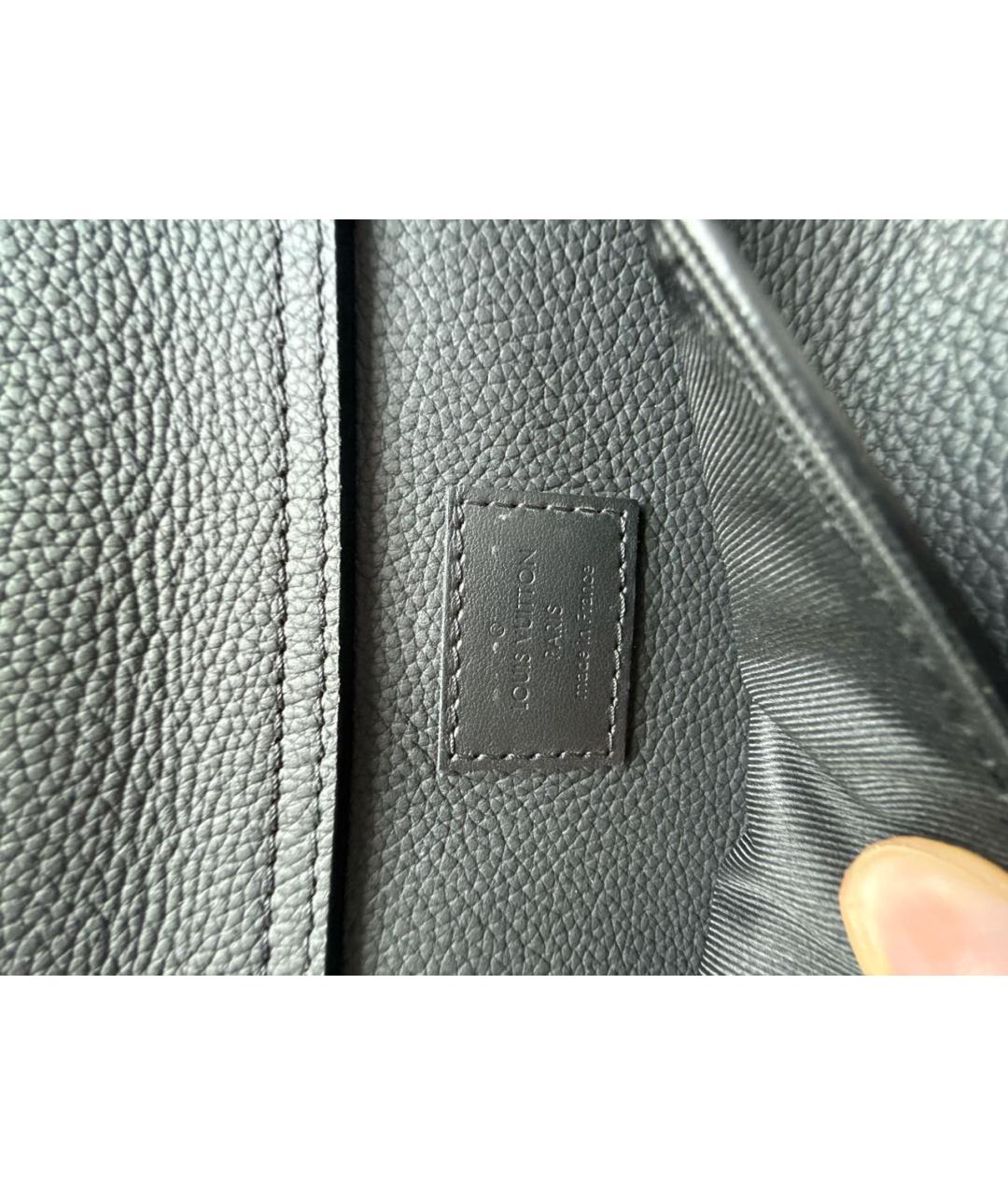 LOUIS VUITTON Черная кожаная поясная сумка, фото 3