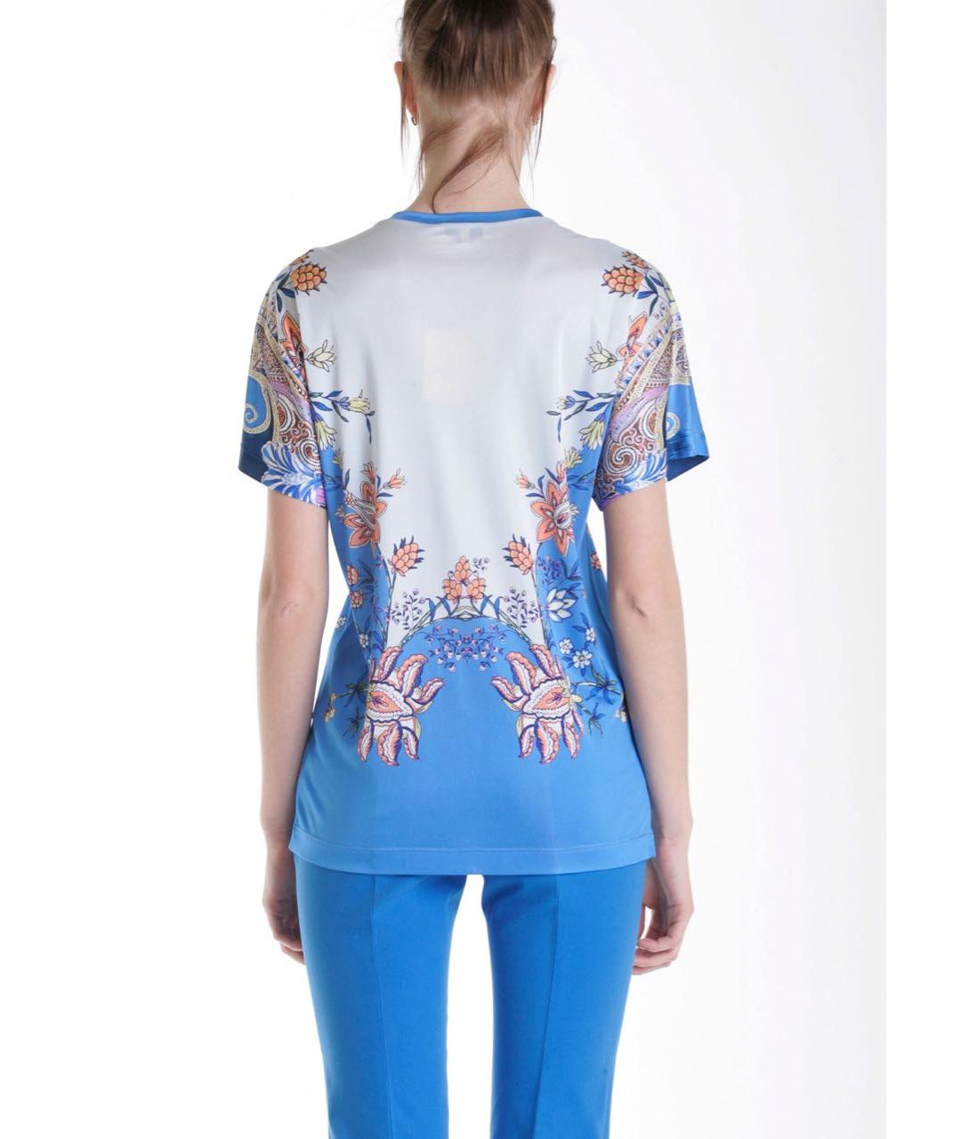 ETRO Бирюзовая вискозная футболка, фото 3